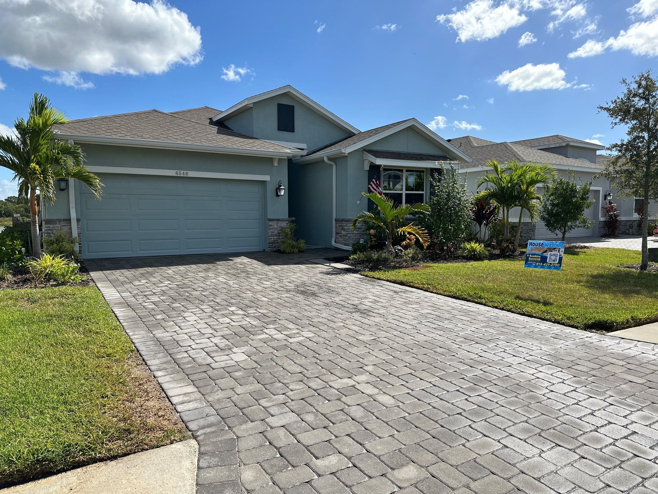 House Wash & Paver Driveway Cleaning in Trevesta Community, Palmetto, FL | Sunshine AquaWash by Sunshine AquaWash