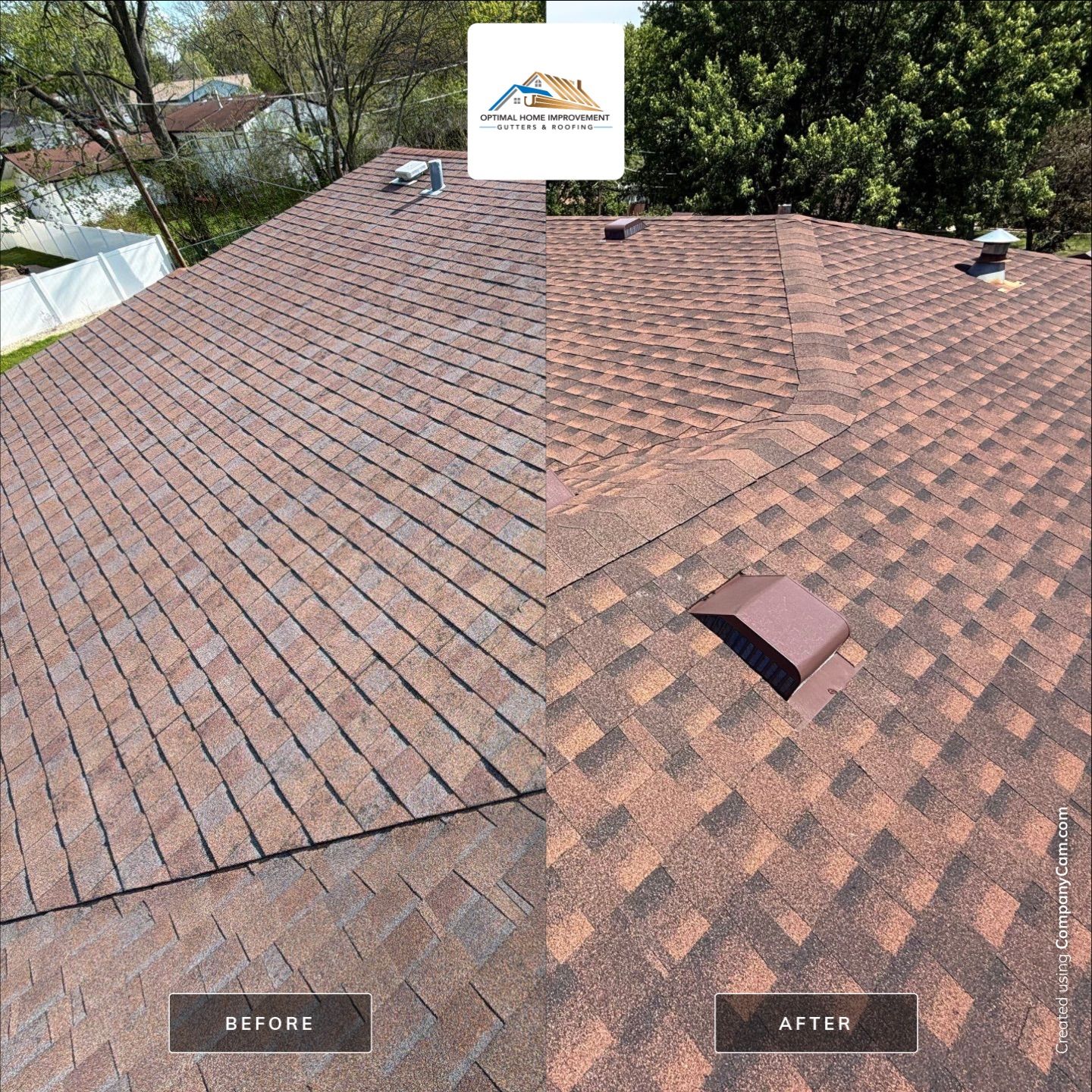 Roofing with GAF and gutters by Optimal Home Improvement 