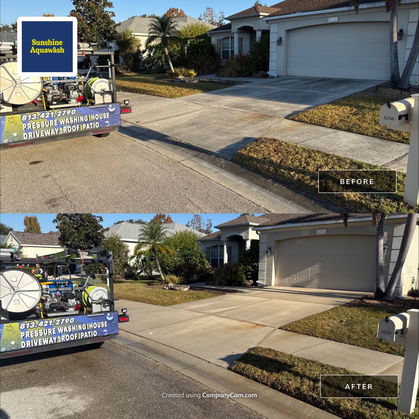 Driveway & Walkway Cleaning Project | Northwood Park, Palmetto FL by Sunshine AquaWash