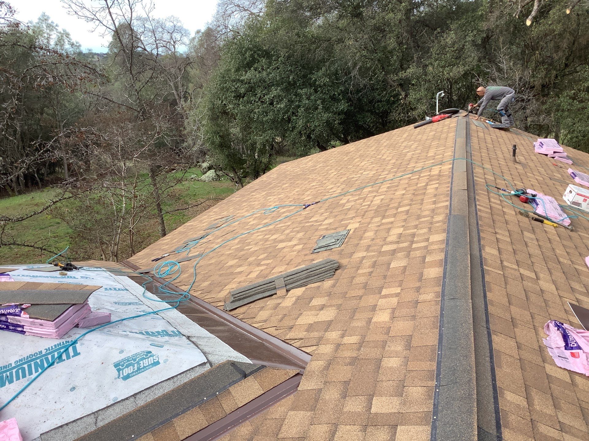Residential Roofing Installation using Owens Corning Roofing Shingles by Byers Enterprises 
