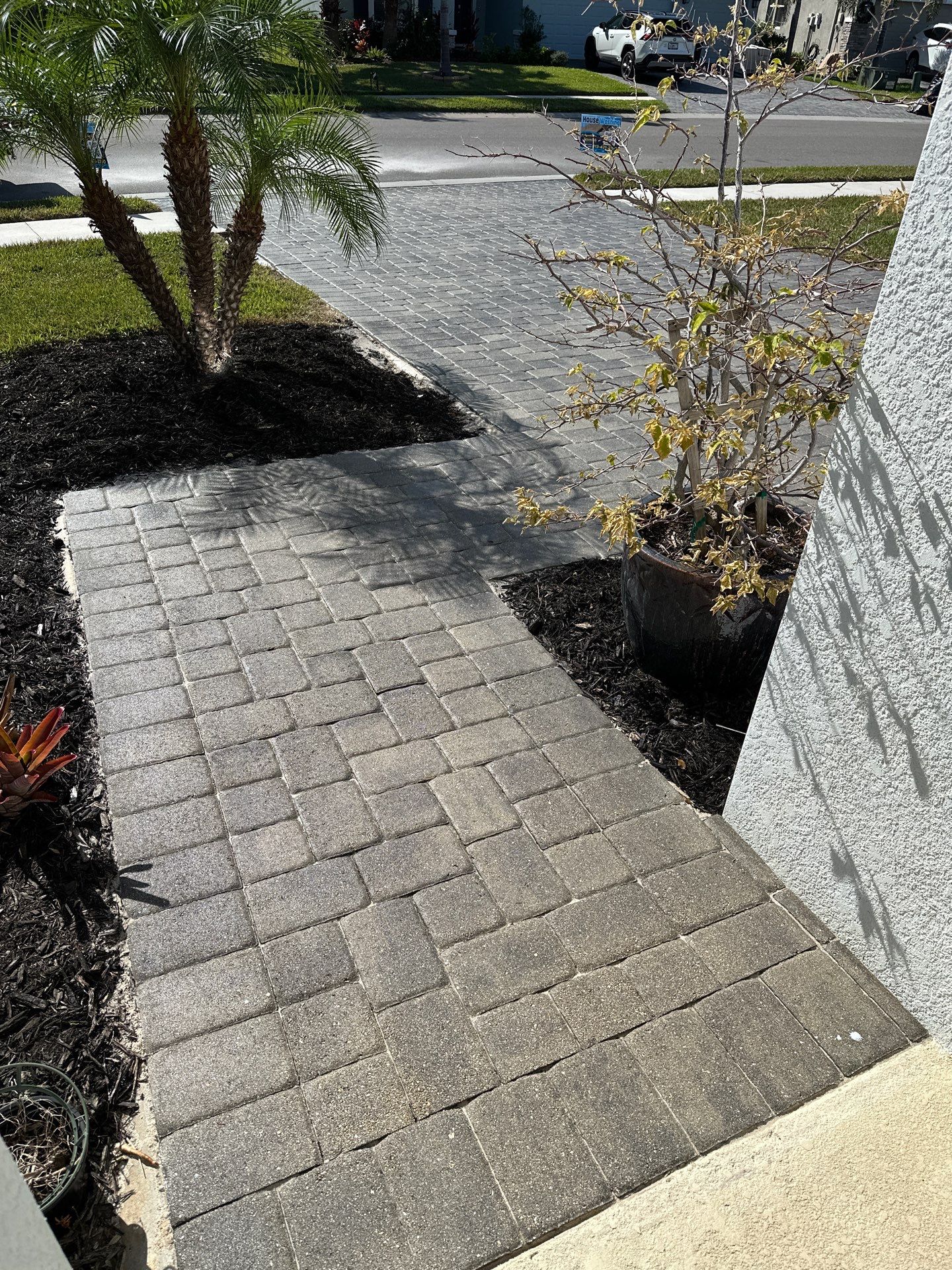 2-Story House Wash & Paver Driveway Cleaning in Trevesta Community, Palmetto, FL | Sunshine AquaWash by Sunshine AquaWash