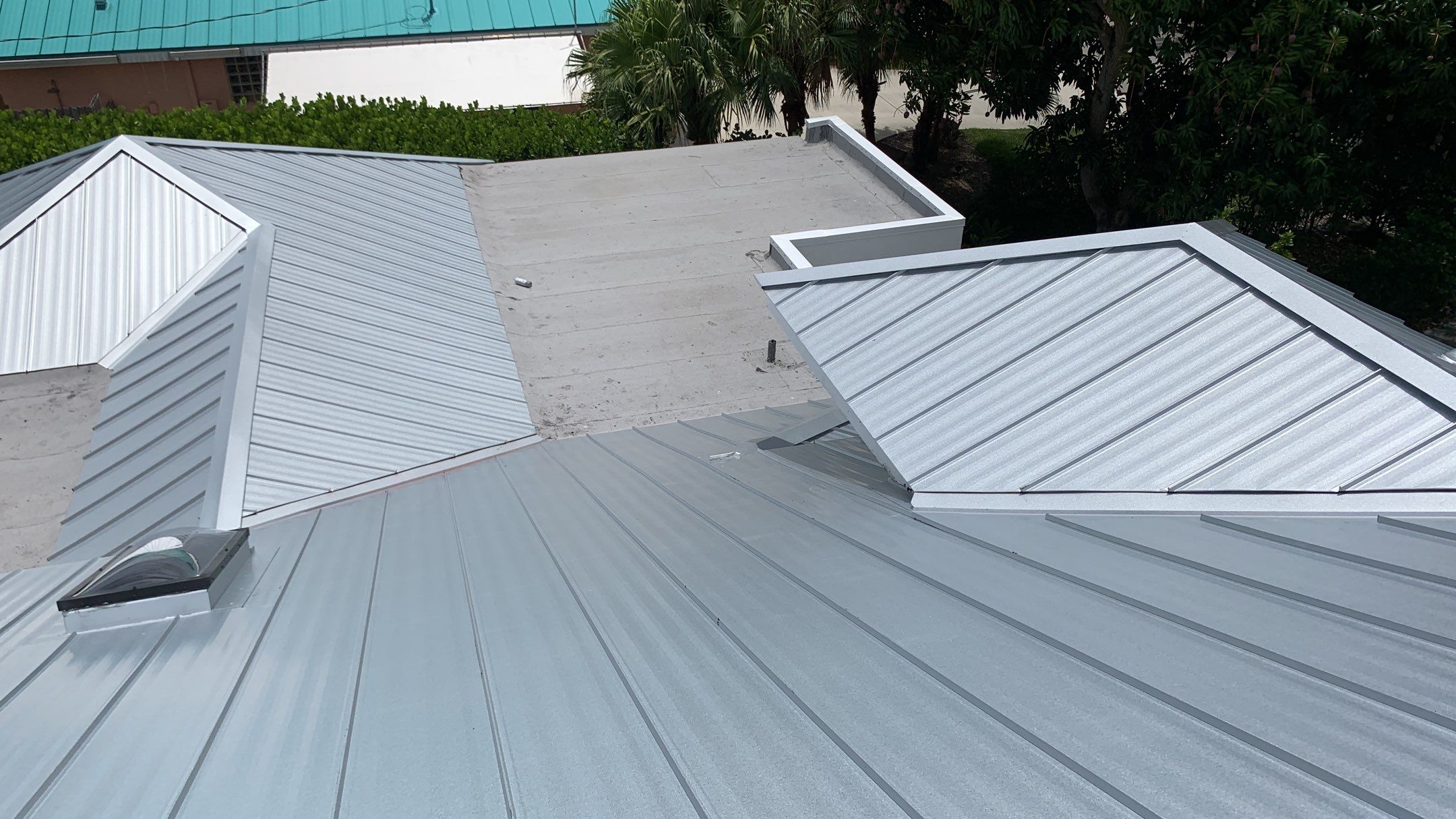 Residential Roofing Installation using 1" Nail strip metal roof by BLUES BROTHERS ROOFING