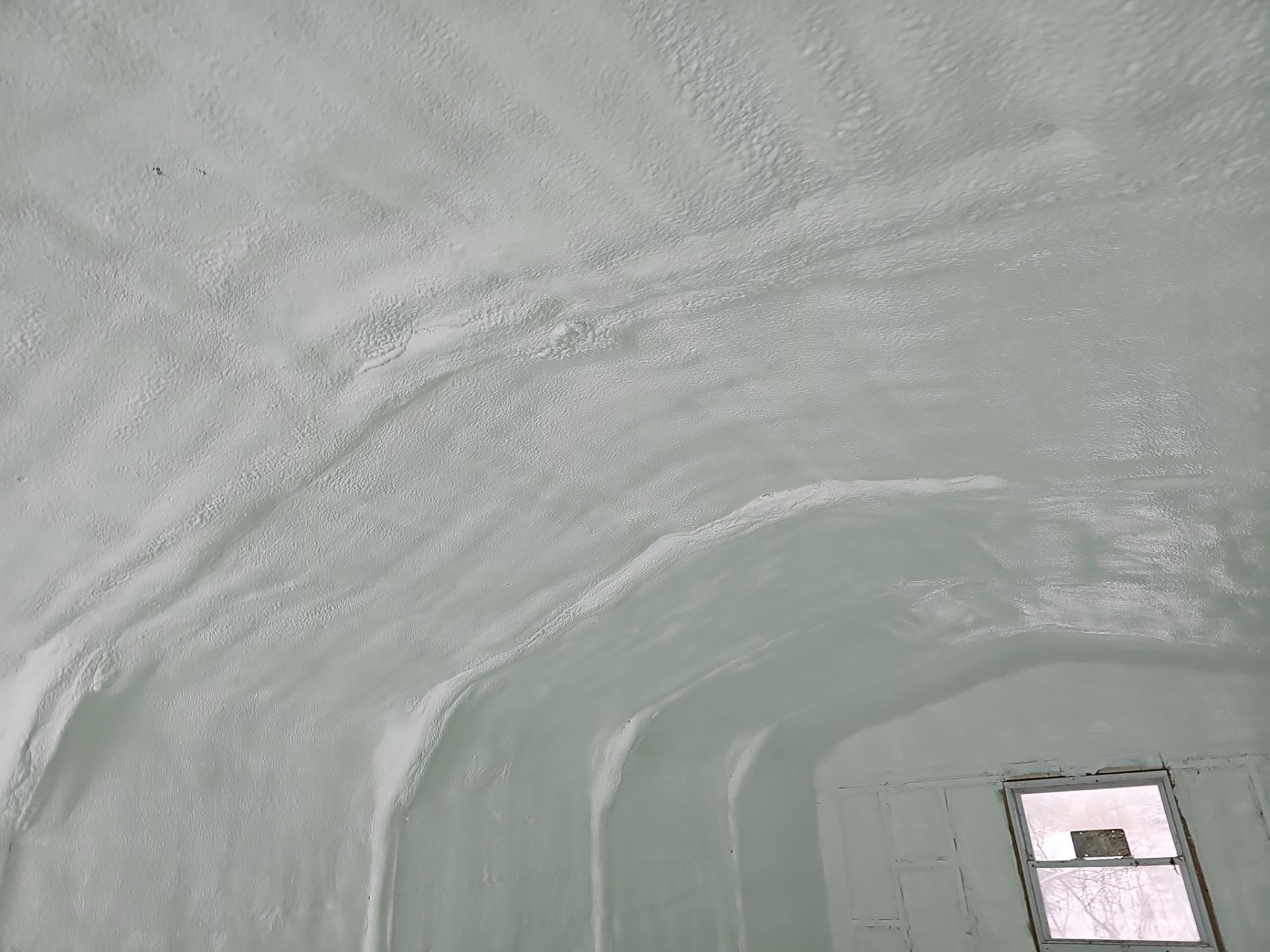 Closed Cell Spray Foam Applied to a Metal Shed by NYS Foam & Energy