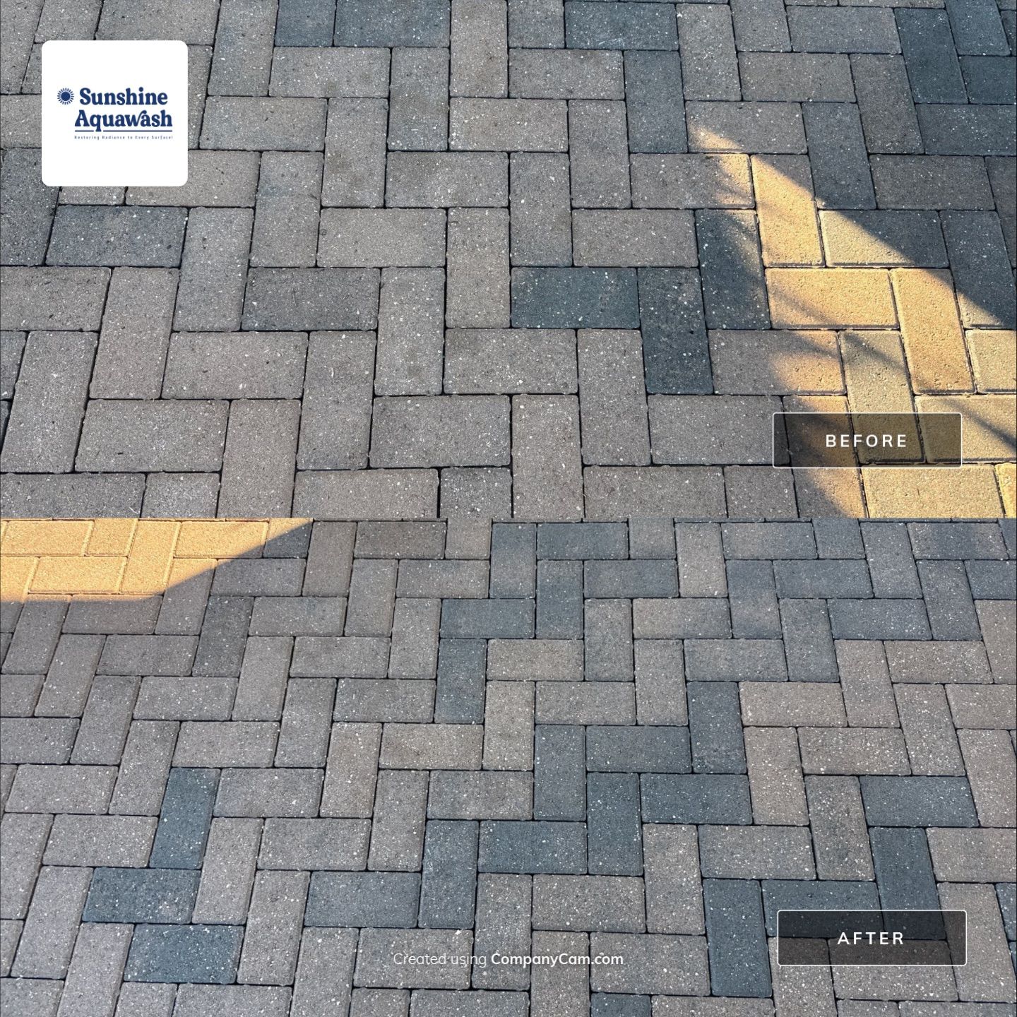 Paver Driveway Cleaning, Oil Stain Removal & Sidewalk Cleaning in Trevesta – Palmetto, FL by Sunshine AquaWash