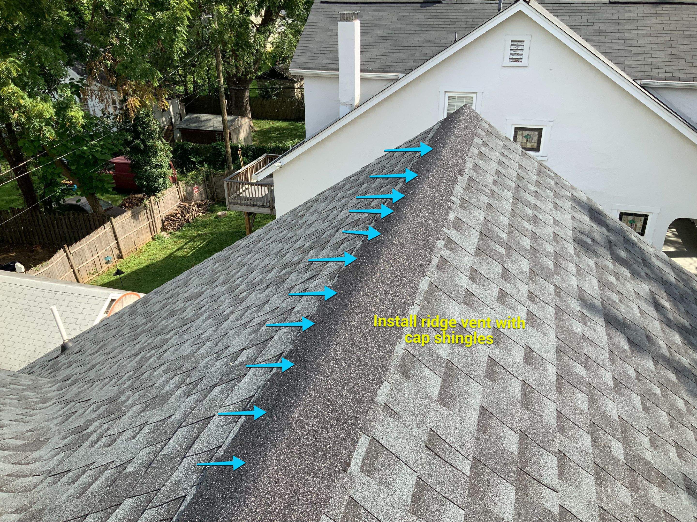 Residential Roofing Repair using Ridge Vent  by Alpha Design Services