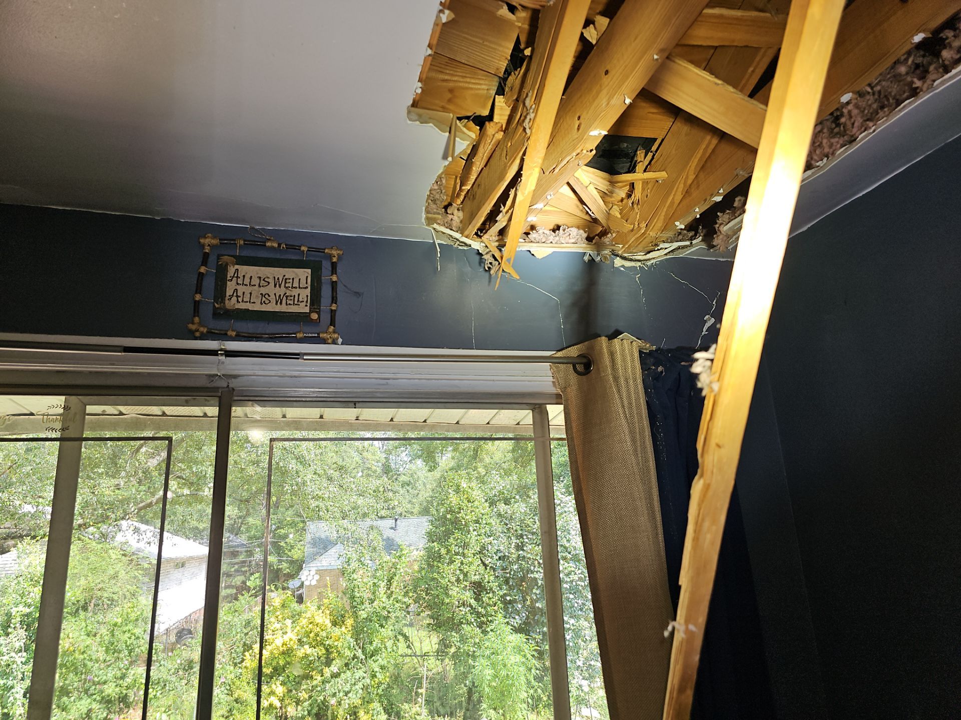 Roof Repair from tree Fall by Ajayi Design and Construction 