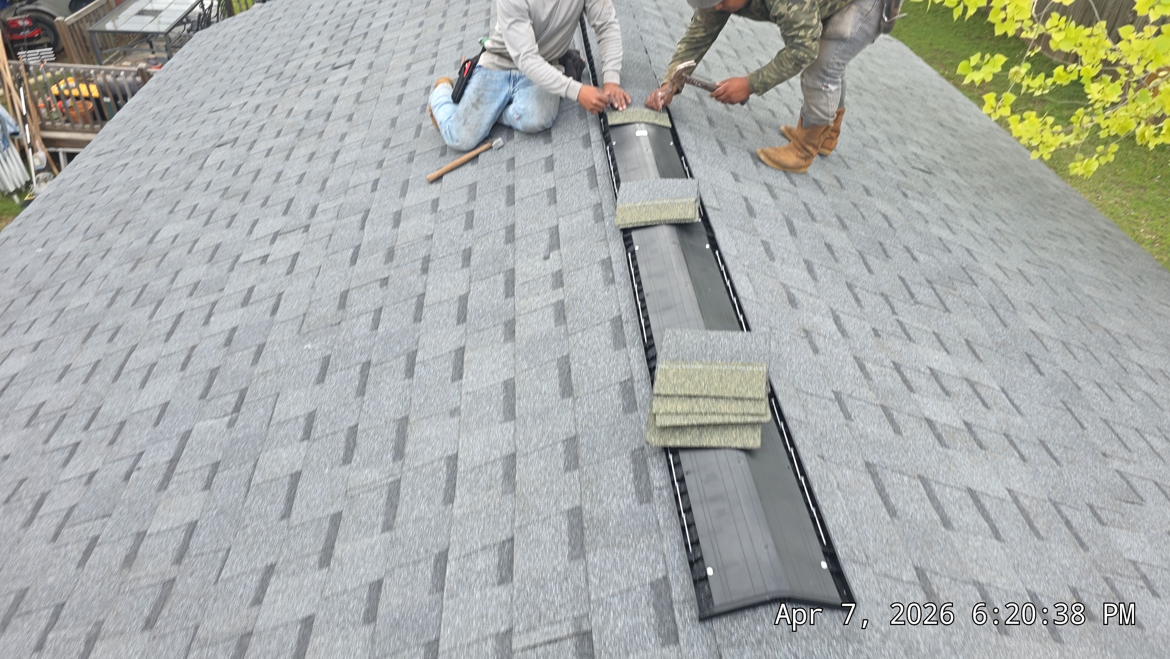 Architectural Asphalt Shingle Roof Replacement and Chimney Repair in Leander by Caliber Restoration LLC