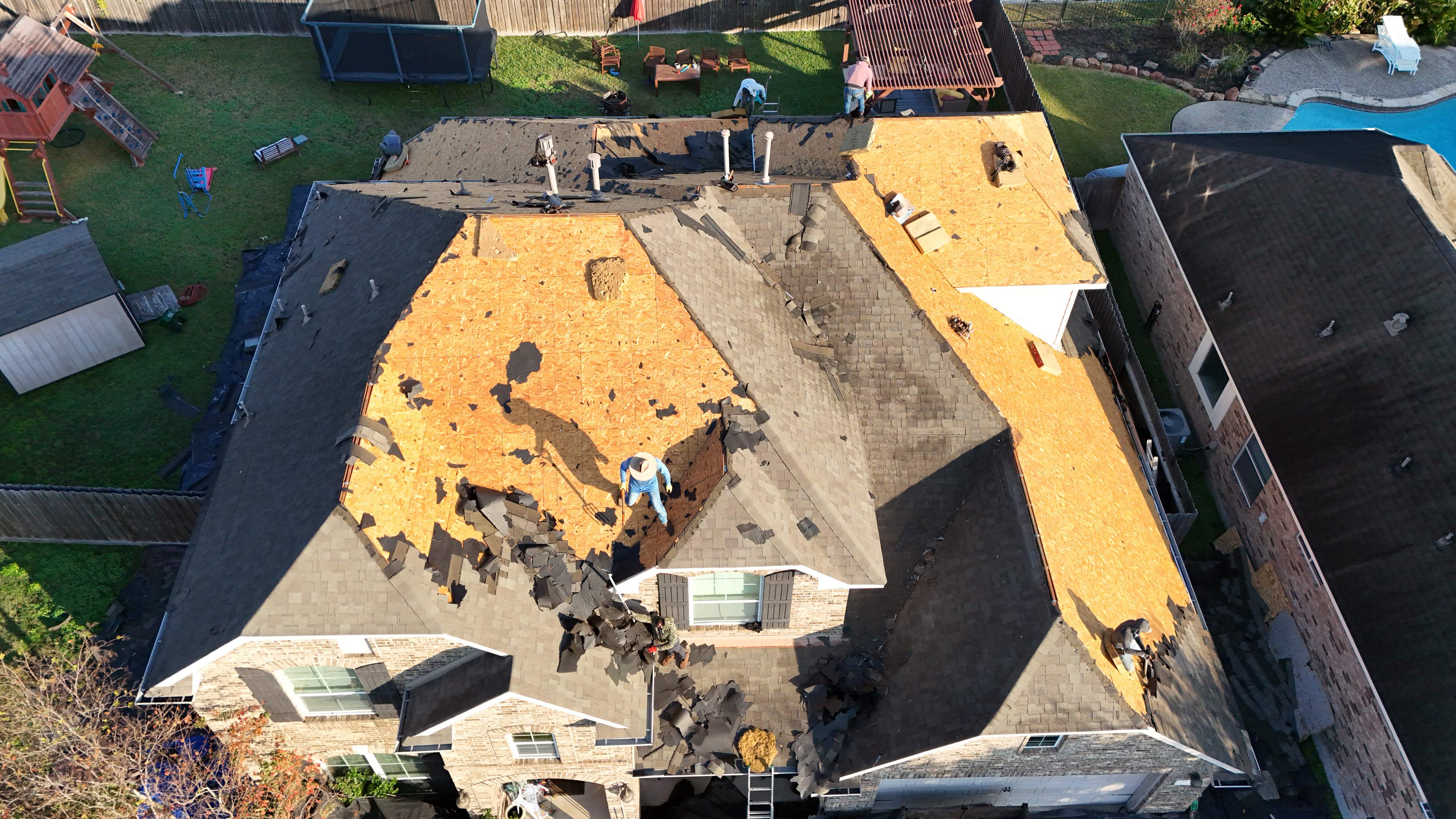 Full Restoration: Re-Deck, Impact-Resistant Roof, Fence & Interior — Spring, TX by PL Roofing & SB Roofing, LLC.