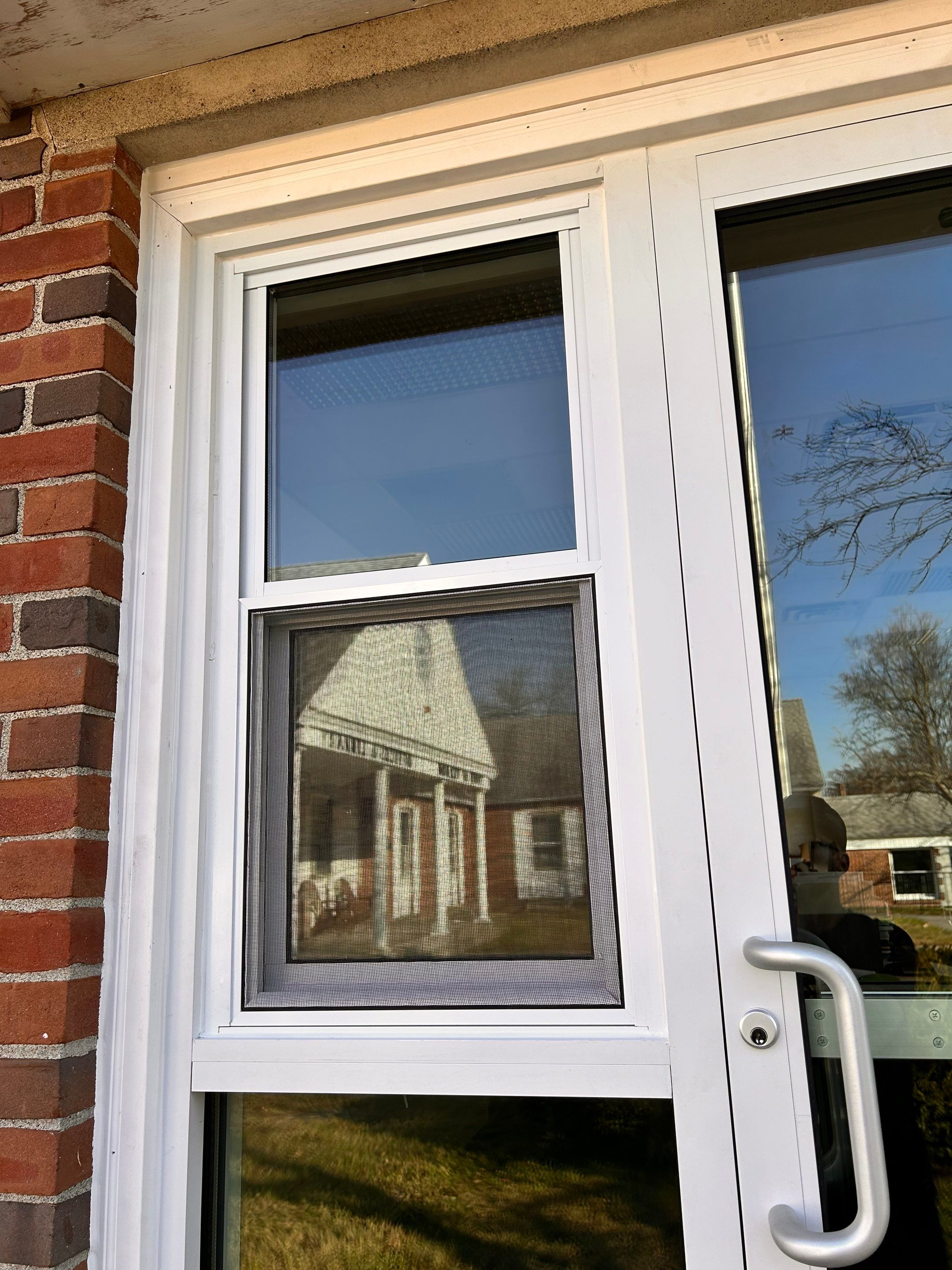 Vernon Town Hall - Commercial Door w/Sidelight and Single-Hung Window by Cheshire Glass Company