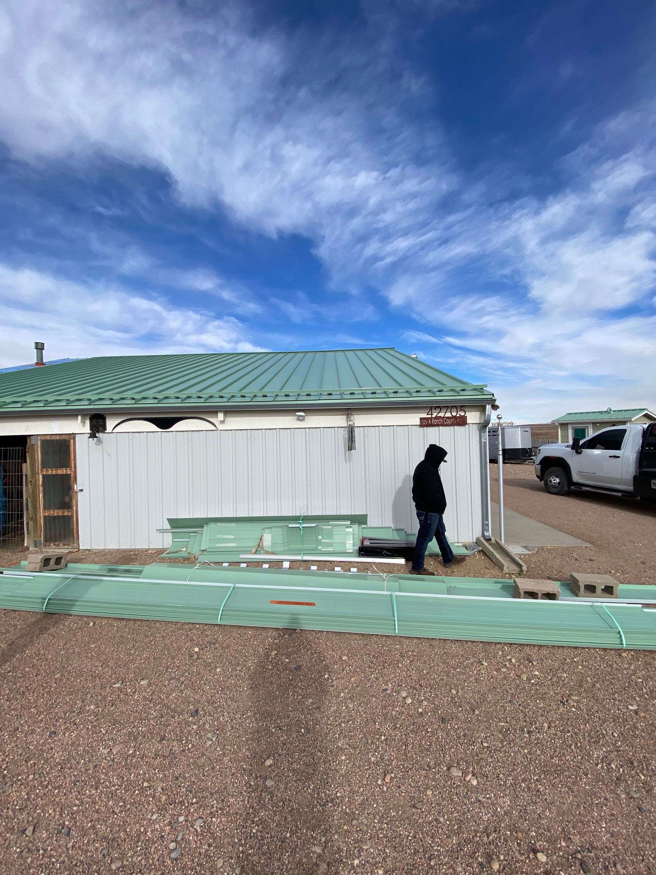 Staning Seam Metal using 1.75" Snap Lock Standing Seam Class 4 Impact Resistant by Black Belt Roofing