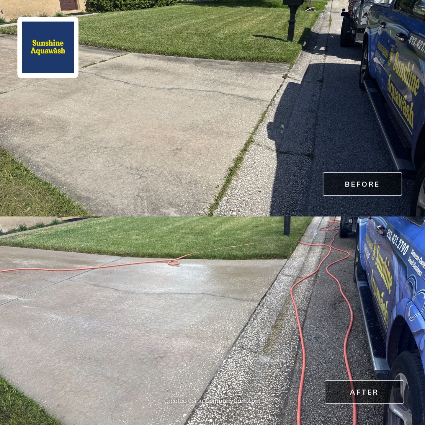 Concrete Driveway & Paver Cleaning – Sylvan Oaks, Palmetto, FL by Sunshine AquaWash