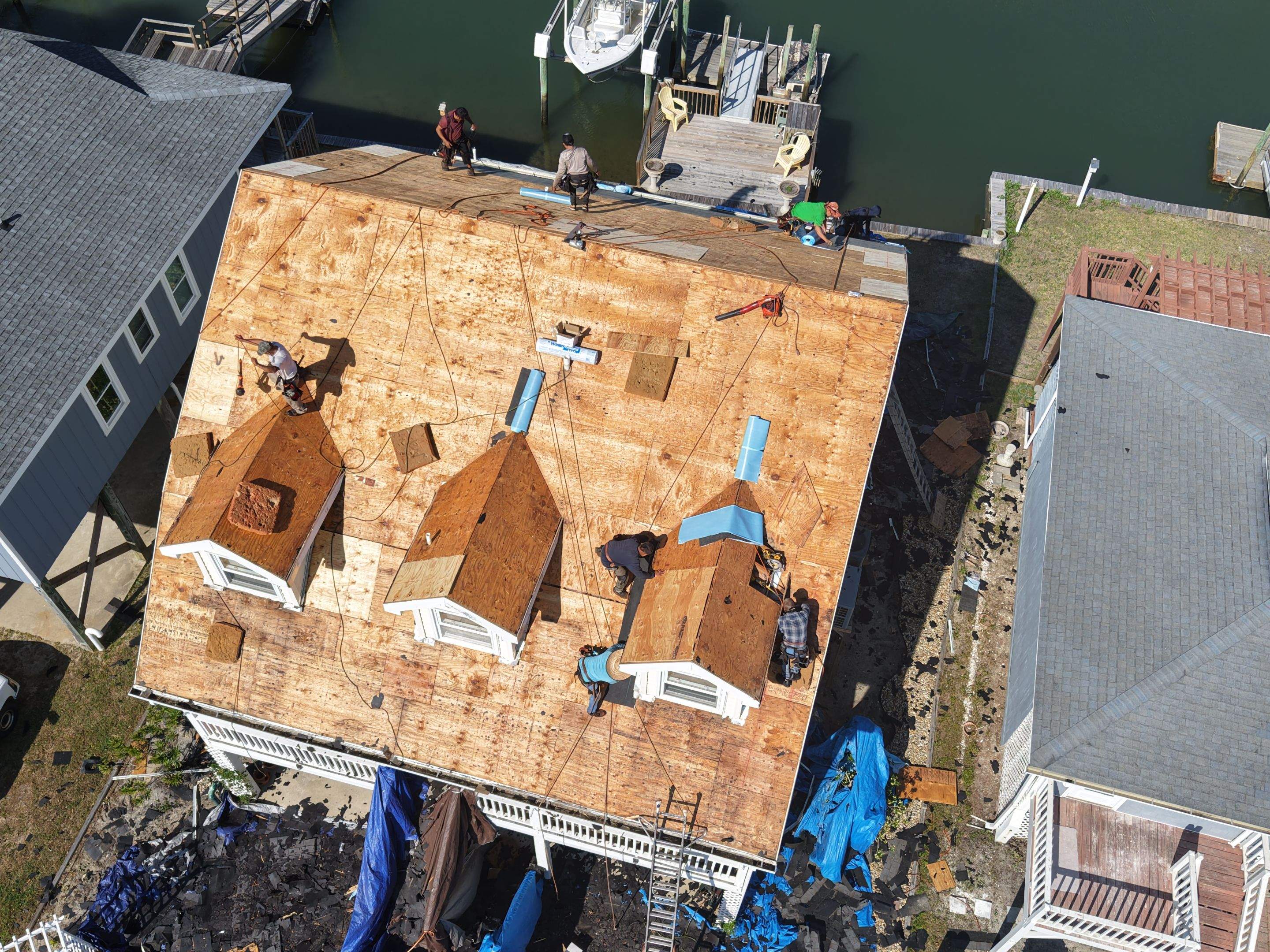 2 Roof Replacements in Progress | Holden Beach Local Roofers by RGR Construction and Roofing, LLC
