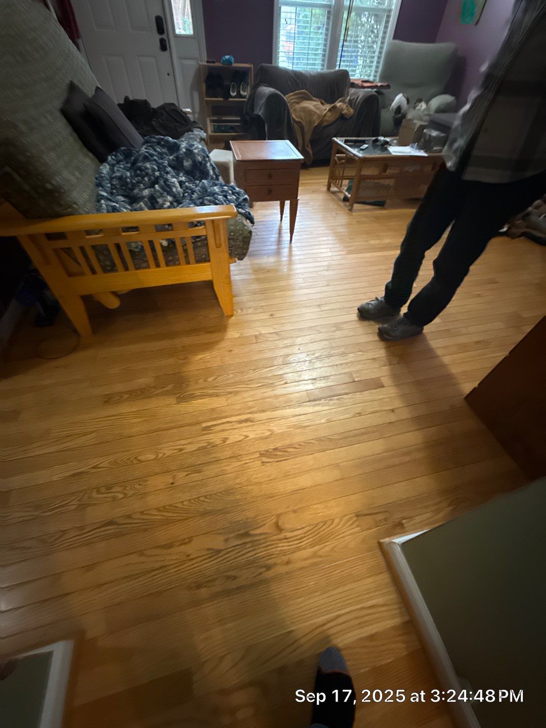 Refinishing an old Bruce prefinished hardwood floor by Accent Custom Floors