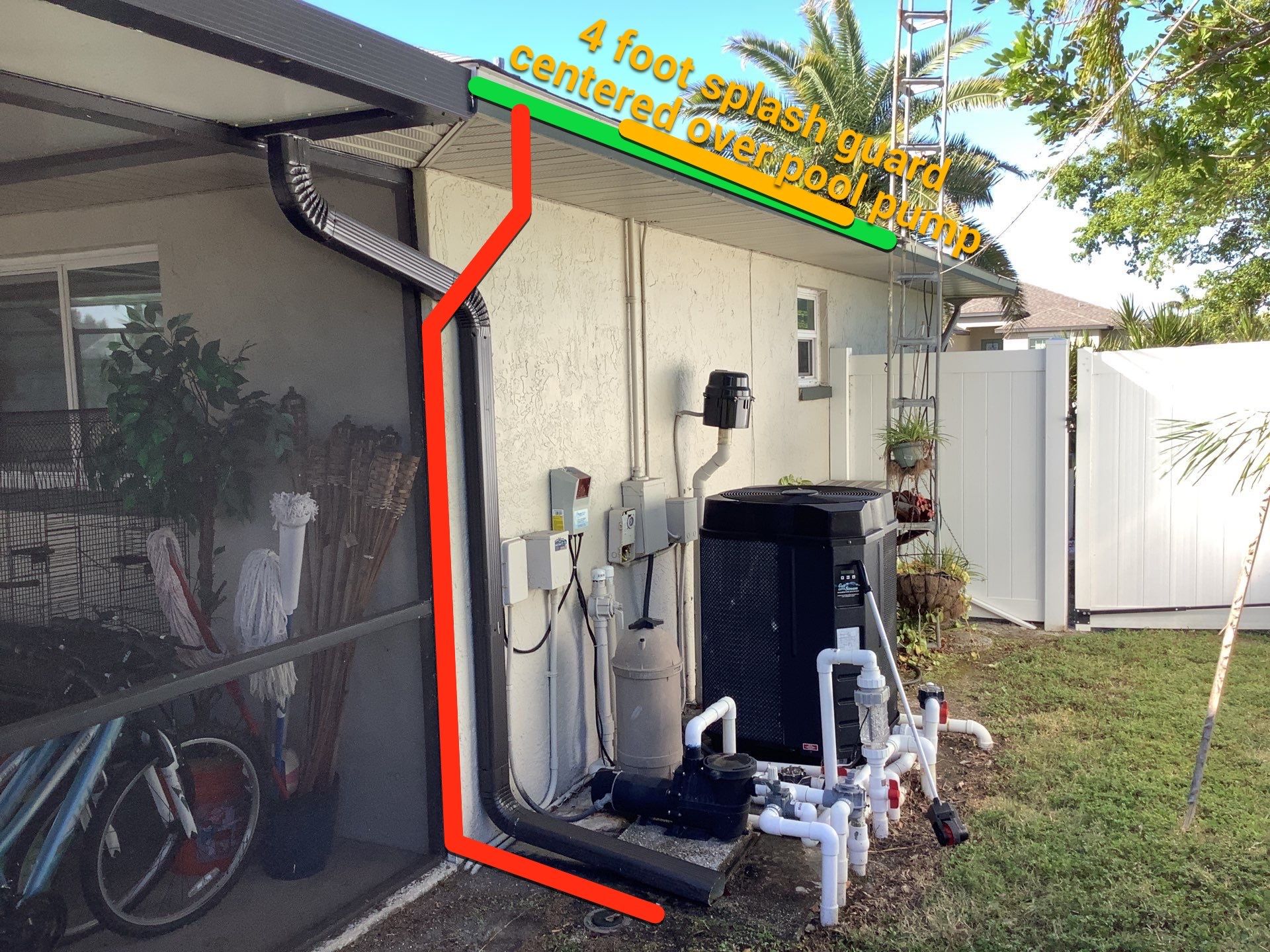 Splash Guard System Installation in Cape Coral FL by Gutter Professors
