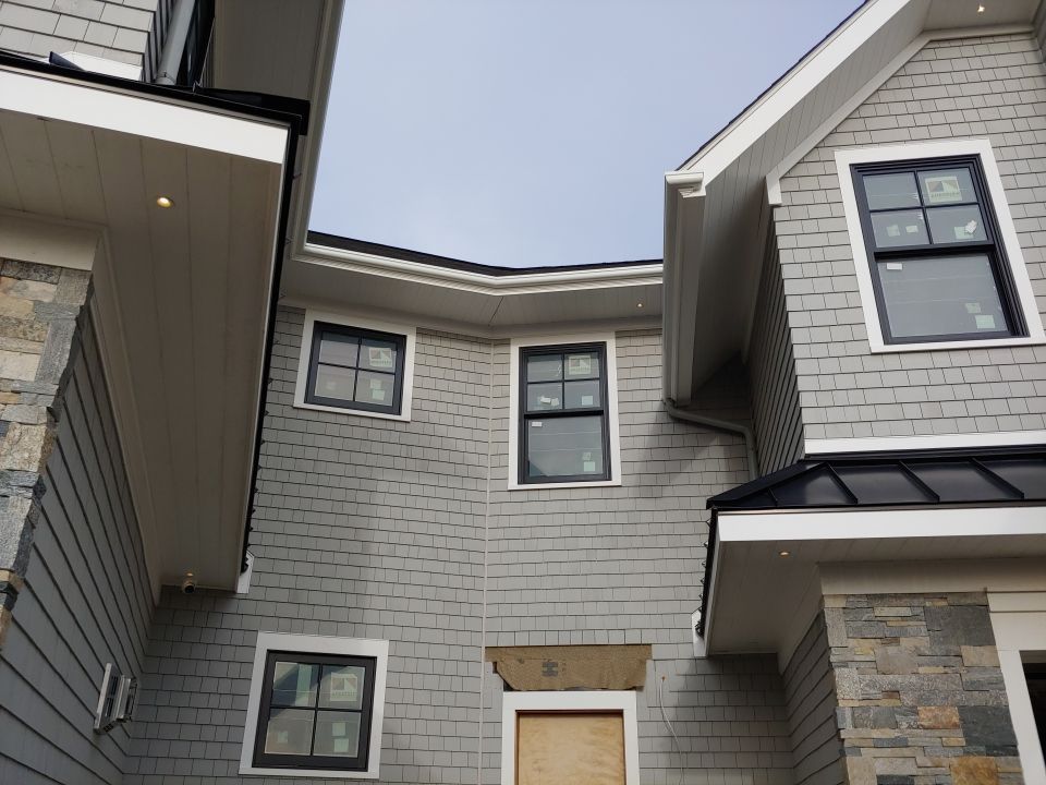 Swansea, MA Gutter Installation using 4x6 Fiberglass Gutter with PVC Bed Moulding by Gutter Pro Enterprises