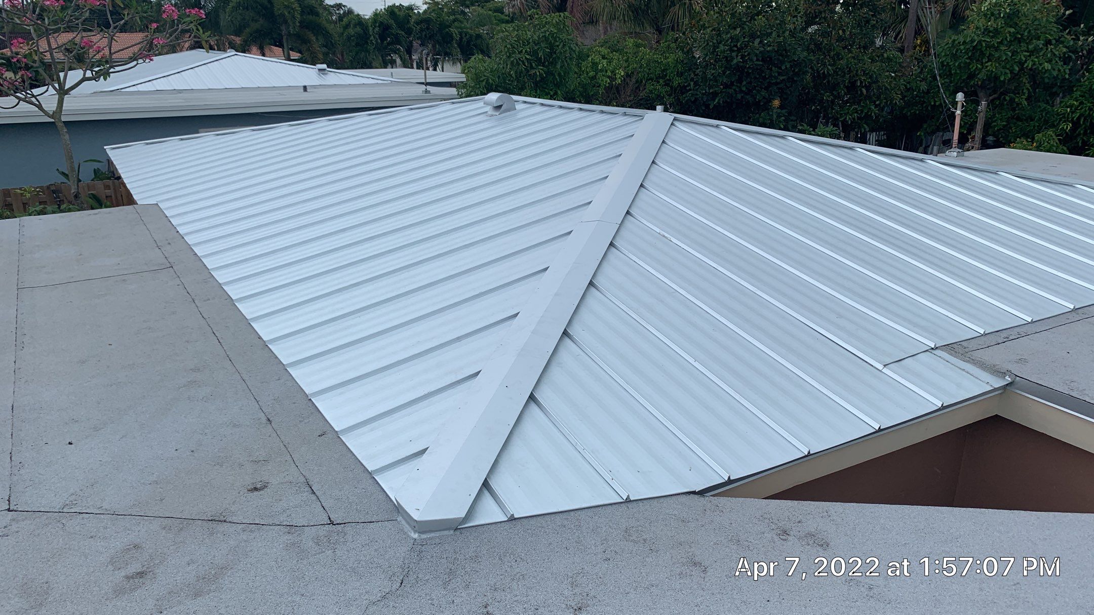Residential Roofing Installation using 1" Nail strip metal roof by BLUES BROTHERS ROOFING