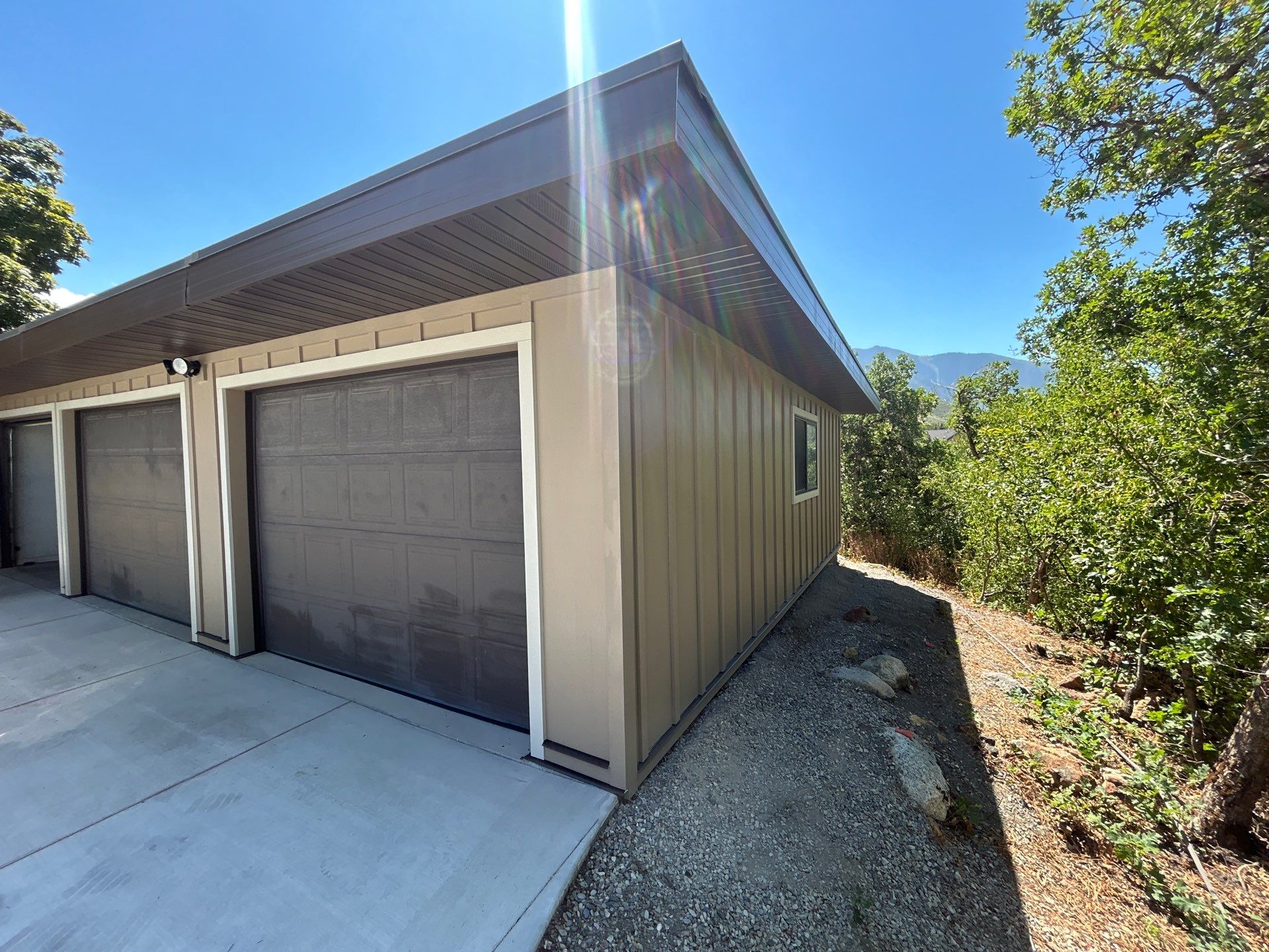 Complete Hardie Colorplus Board and Batten replacement with Custom Soffit Transformation in Sandy by Ideal Siding Utah