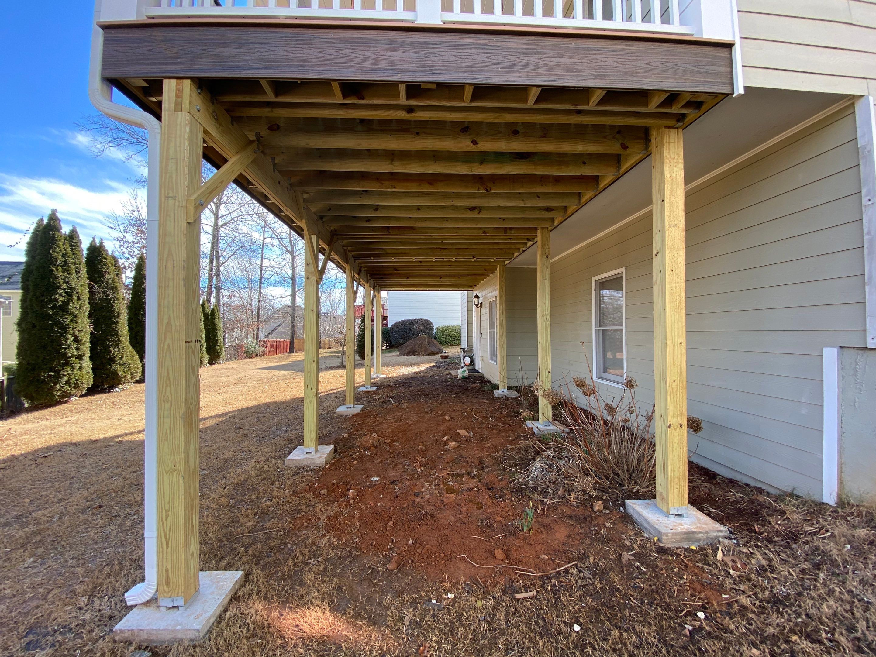 Custom Elevated Covered Porch Addition in Kennesaw by Swift Home Renovations 