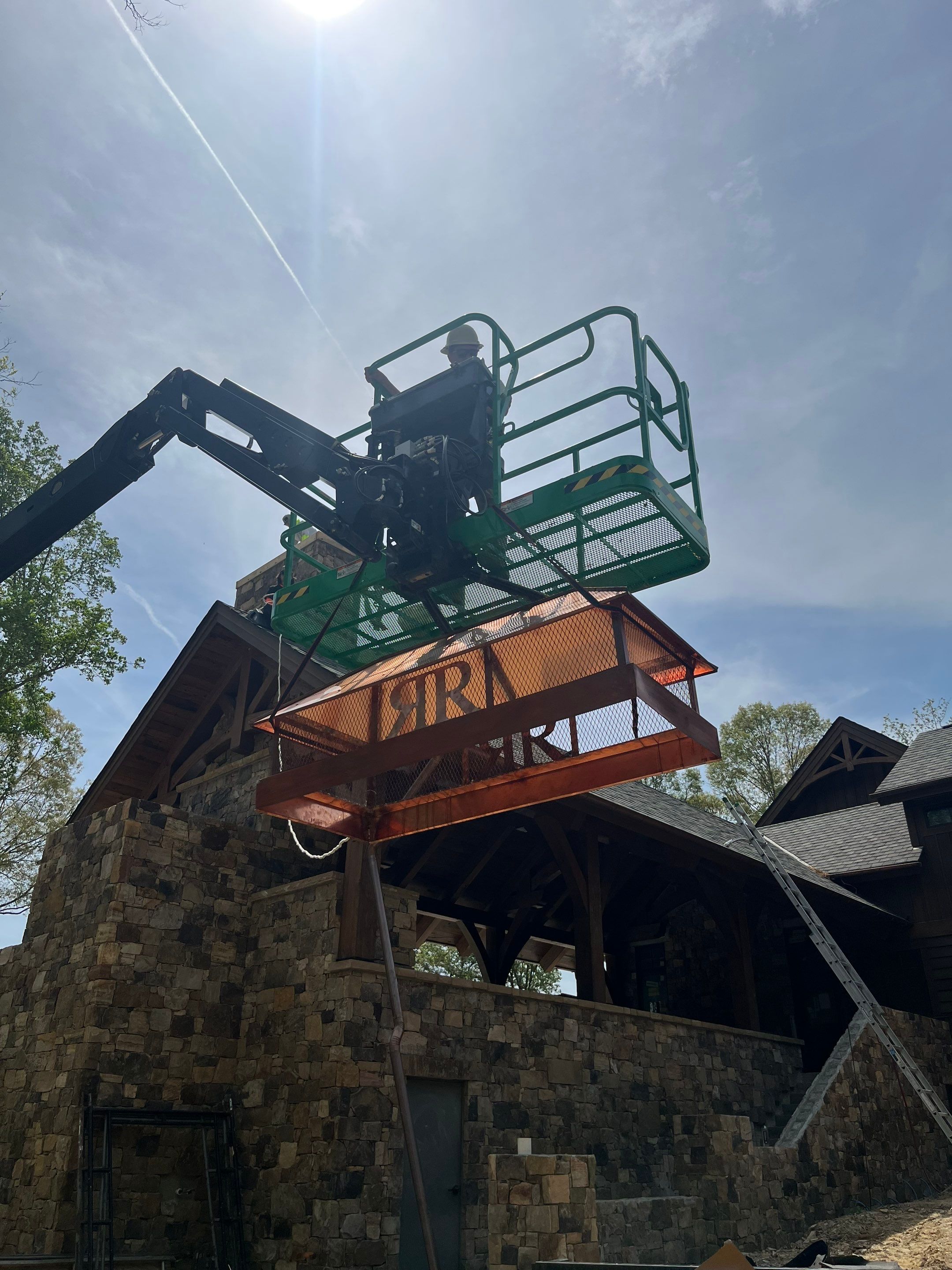 Custom Chimney Caps - Copper Hip & Ridge by Premier Chimney and Roofing