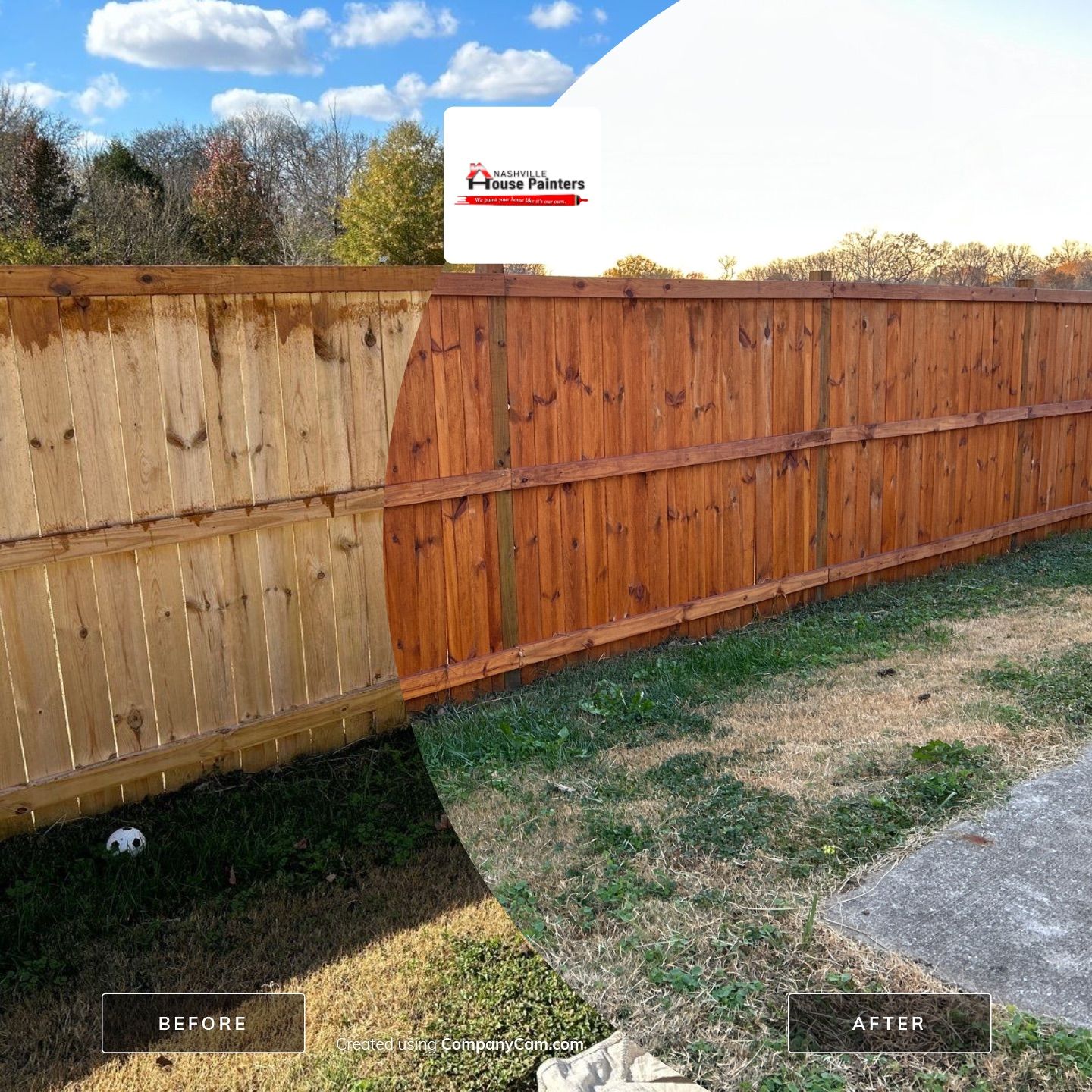 New Fence Stain Project by Nashville House Painters