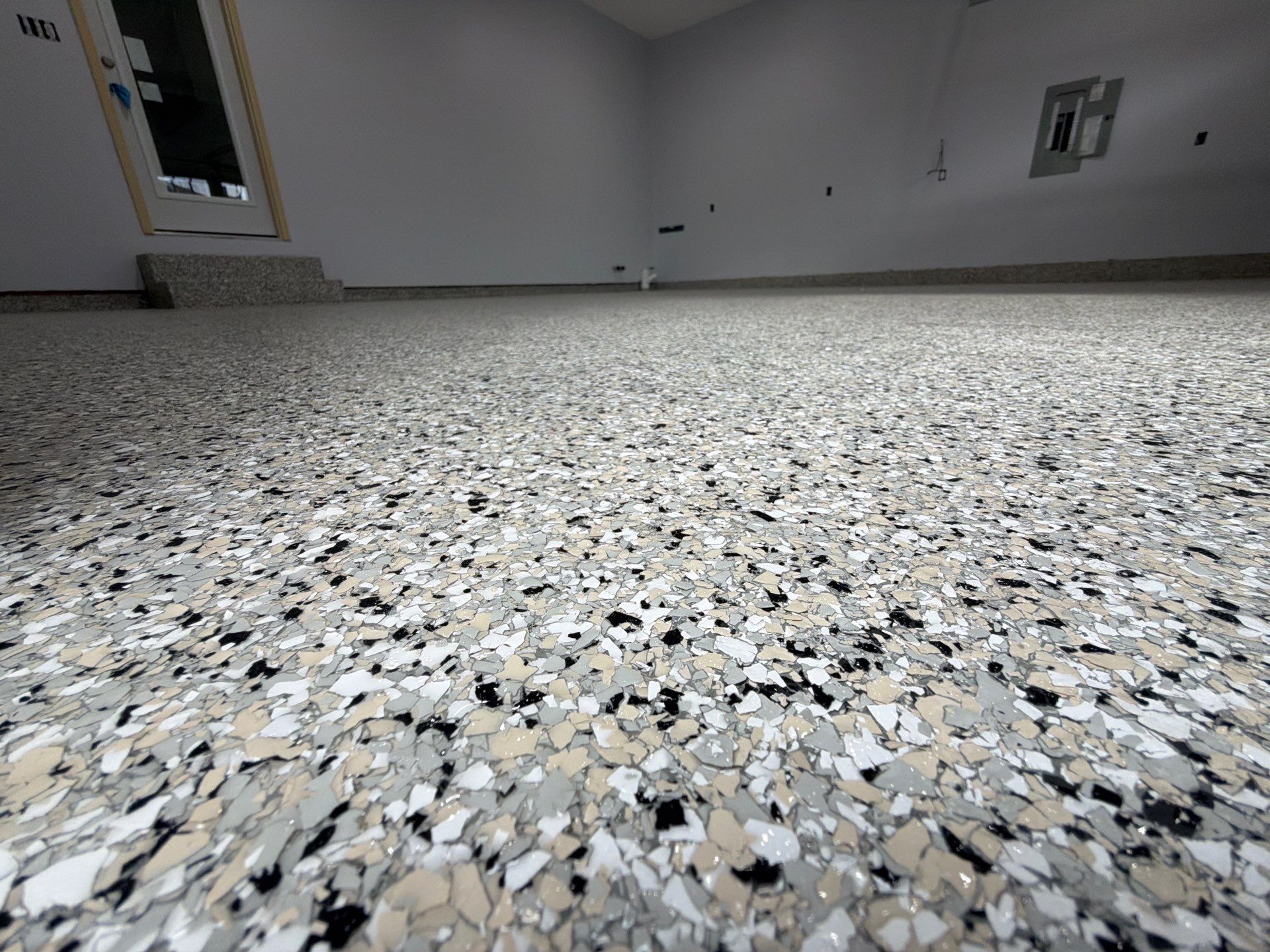 Epoxy Flake Floor Installation - Norton Shores Michigan by Gordon Painting