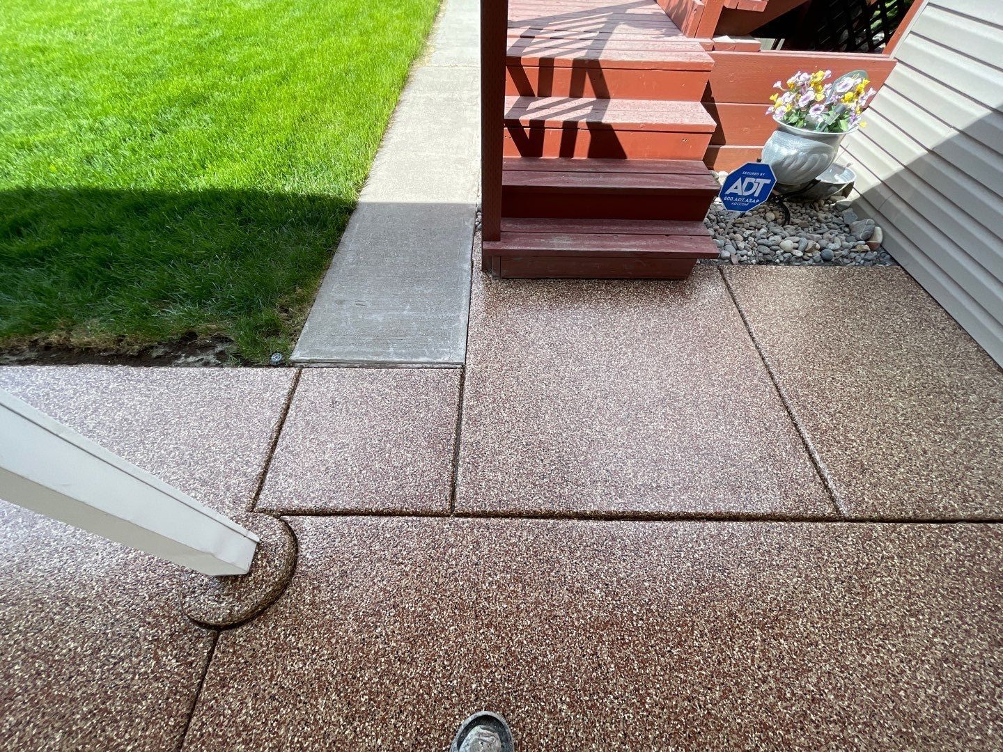Patio Transformation using Chestnut by Croc Coatings, LLC