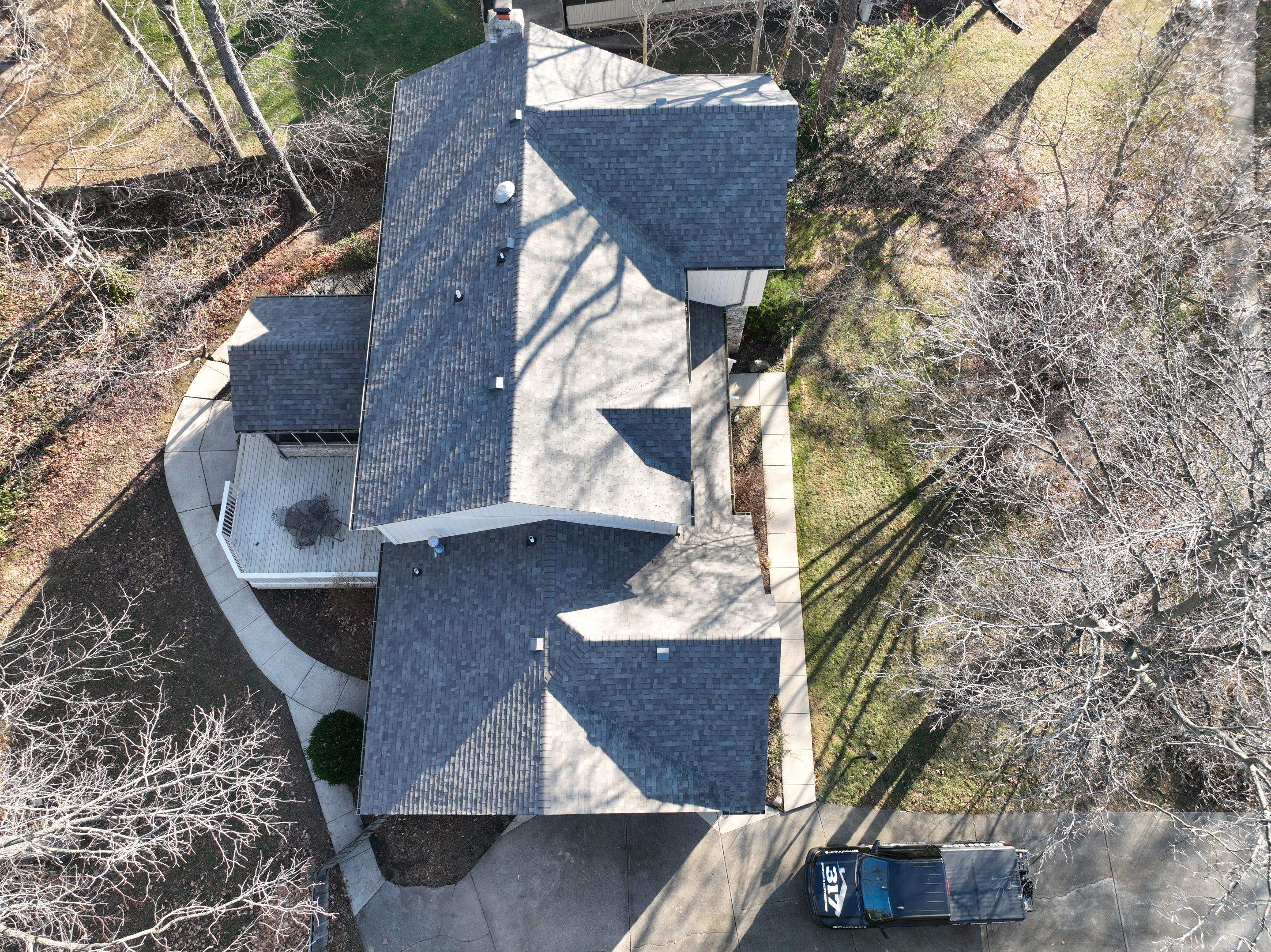 Seabreeze Roof Replacement, Exterior Siding and trim repairs and paint by 317 Roofing & Restorations