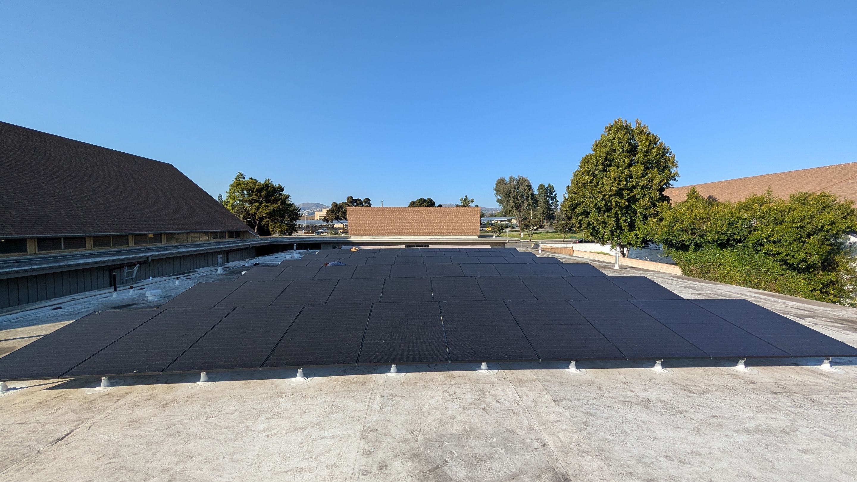 Commercial Solar Panel Installation for Ventura Church with Hyundai Modules by AWS Solar