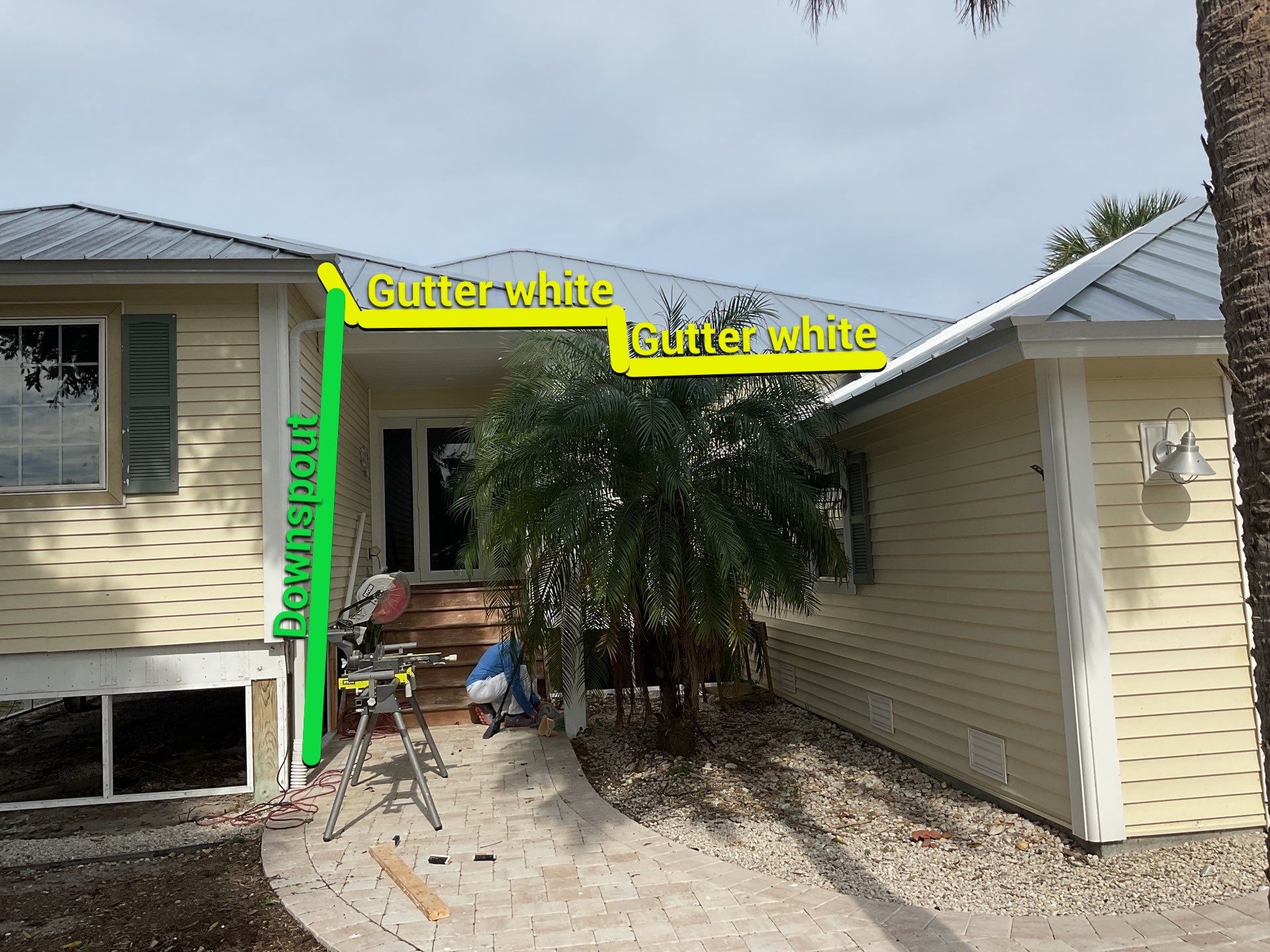 White K-Style Gutters for Beach Homes in Sanibel FL by Gutter Professors