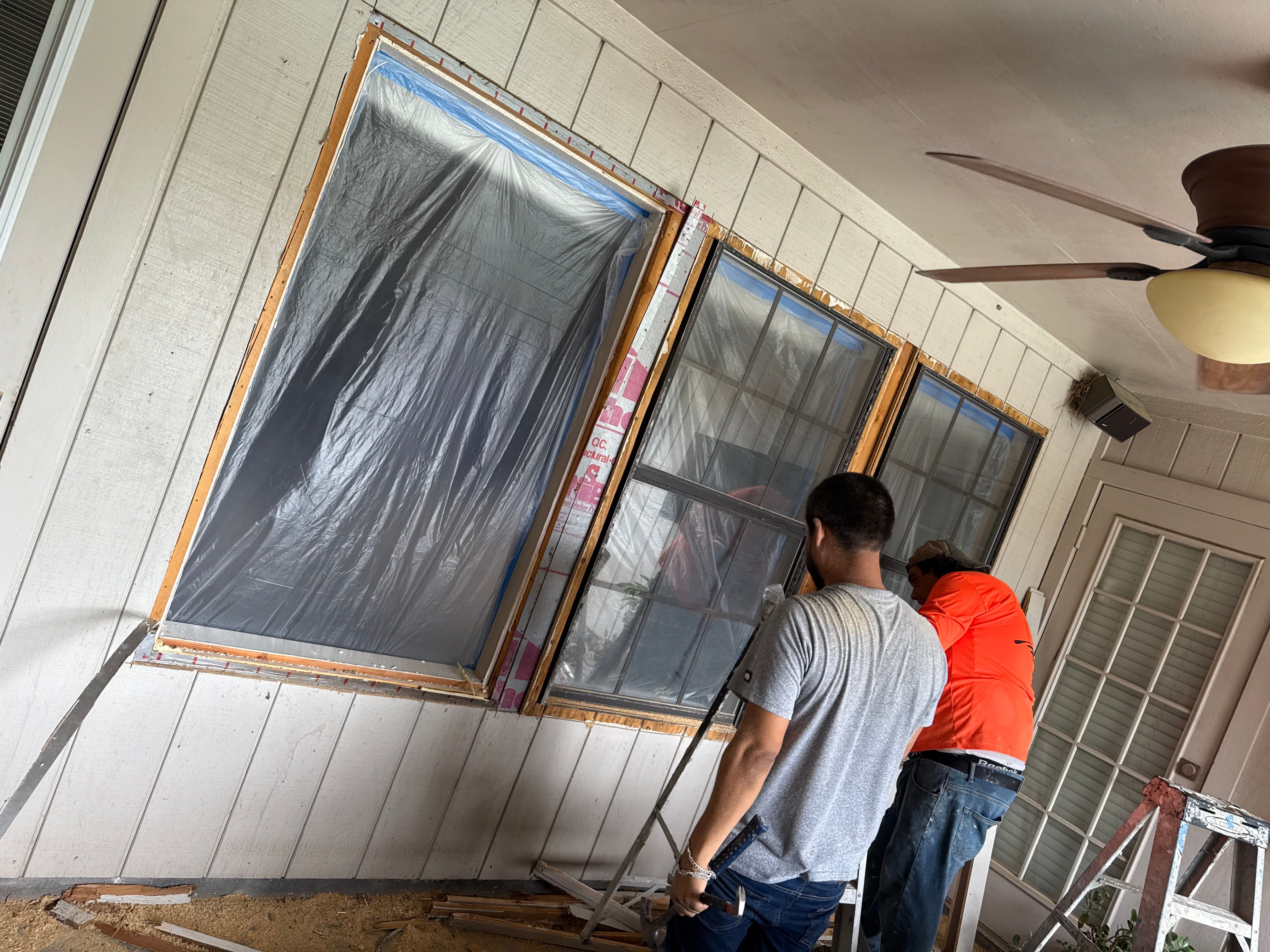 Impact windows brick install by Bayfront Roofing and Construction