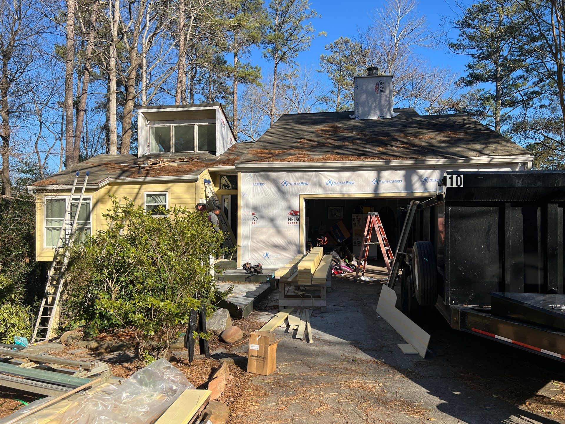 Exterior Painting with Accent Color and James Hardie Siding Installation in Marietta, GA by Nelson Exteriors