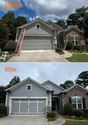 Full House Exterior and Garage