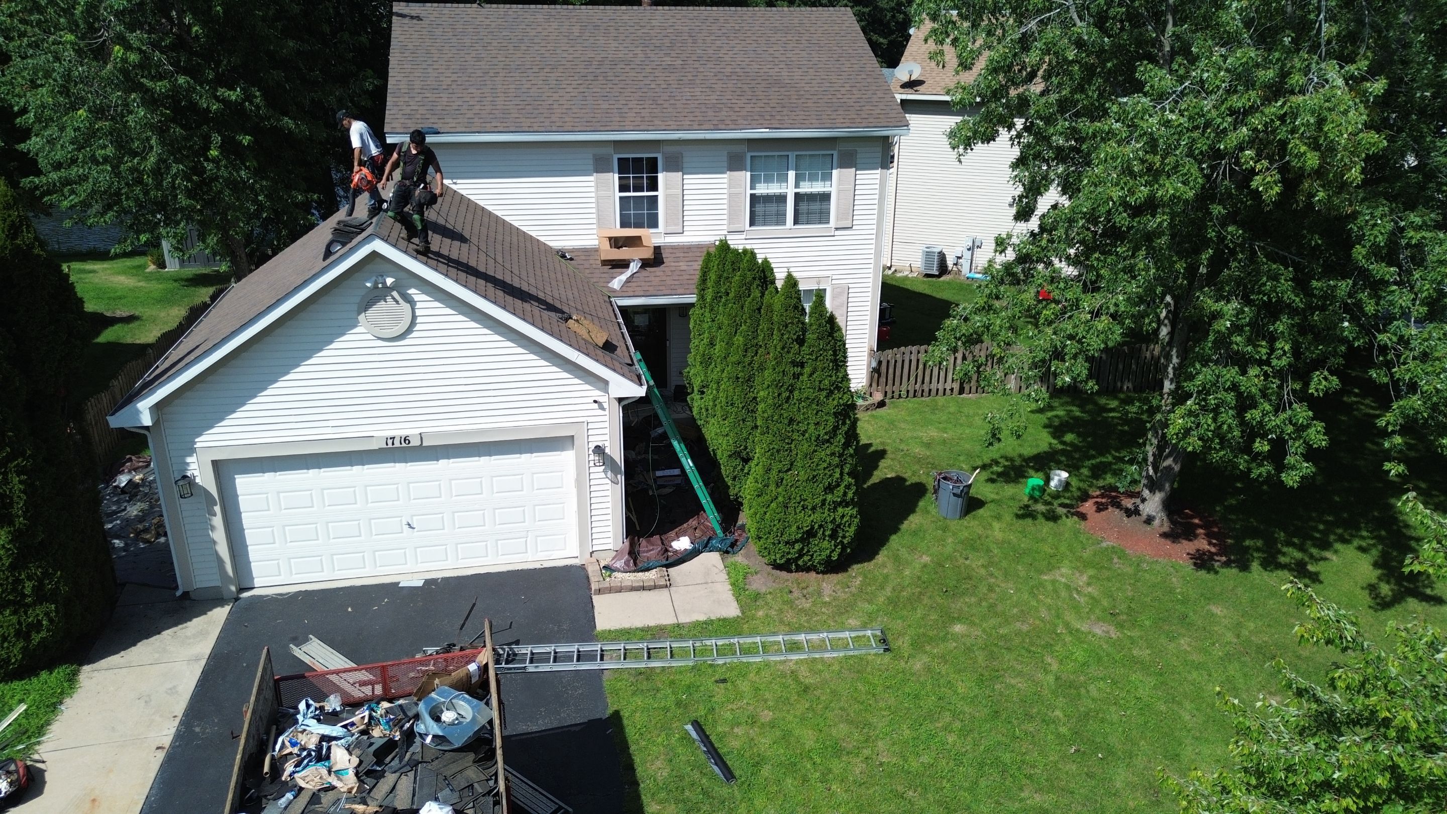 Roof and gutter replacement by hail and wind damage by Just Brilliant Restoration JBR