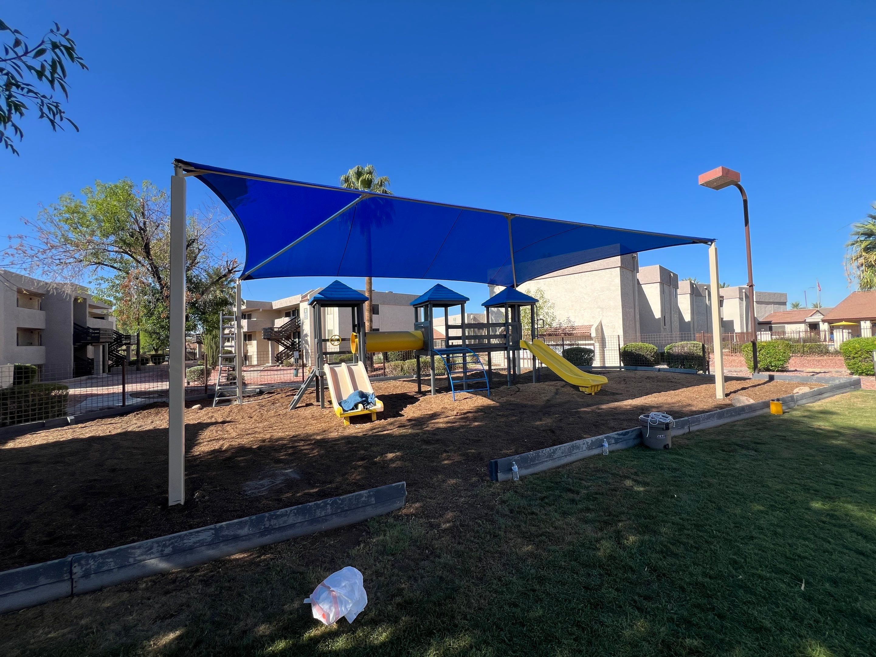 Playground Sun Shade Install by Unified Disaster Resources