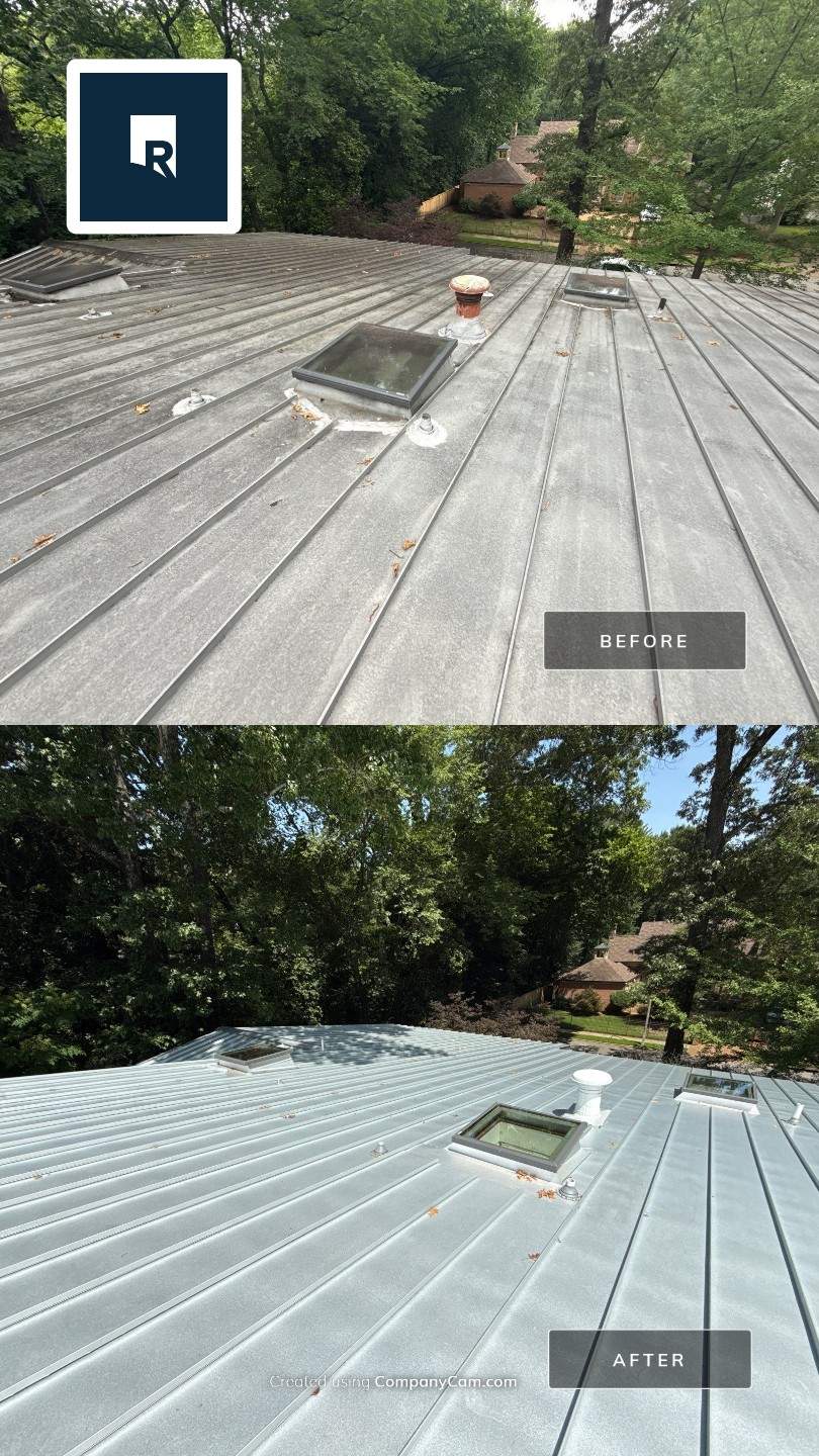 Residential Standing Seam Metal Roof and Membrane Replacement in Memphis by Revival Roofing Services
