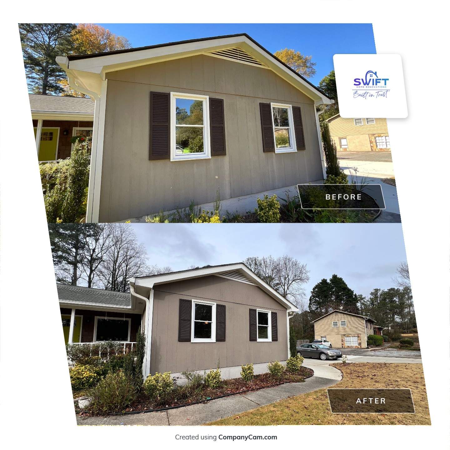 Full Exterior Painting and Siding Refresh in Marietta, Georgia by Swift Home Renovations