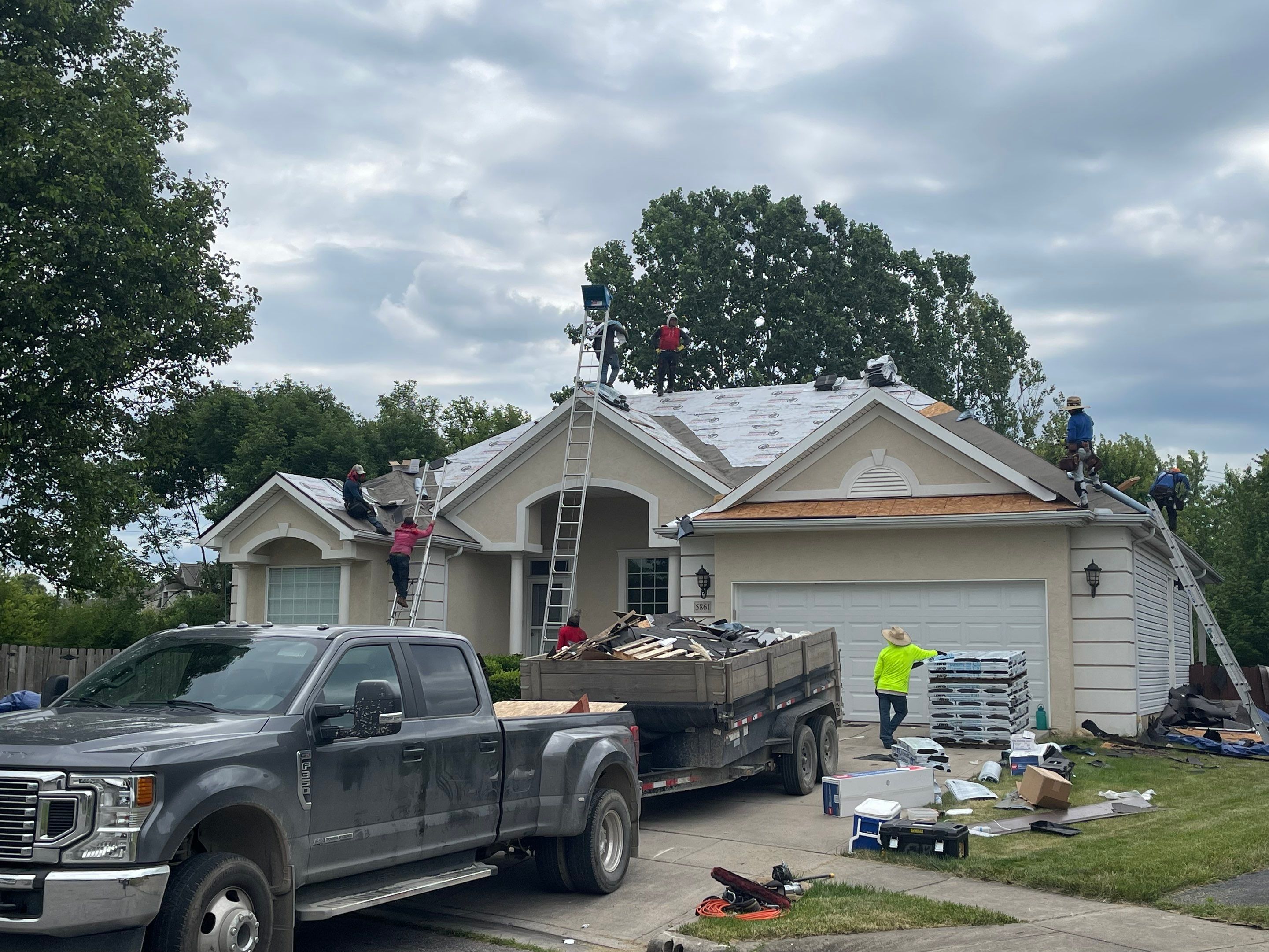 Residential Roofing Installation using IKO dimensional shingles by SOS Home Ohio 