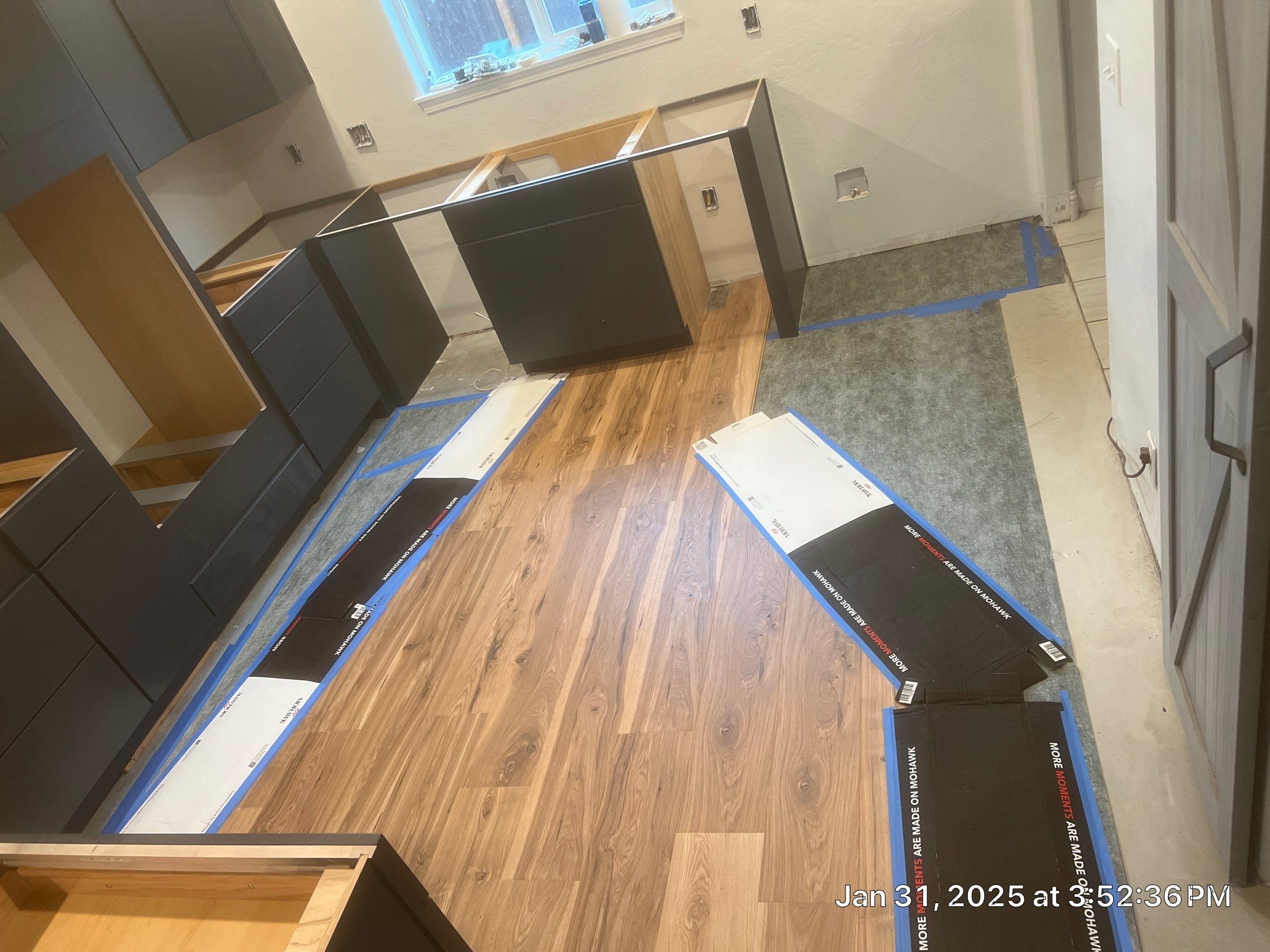 Structural Subfloor Repair and LVP Flooring Installation in Brookings by KMD Surfaces INC.