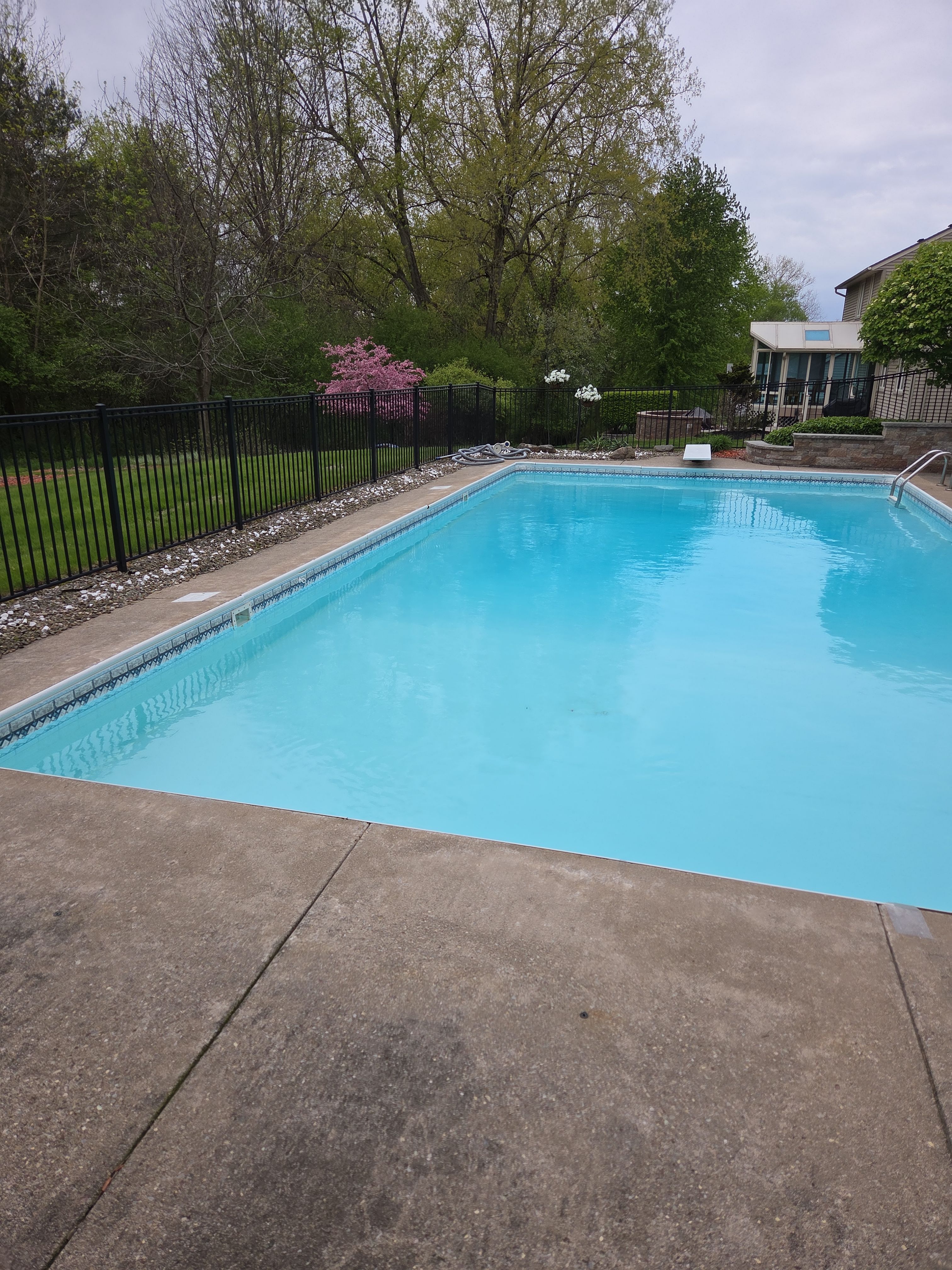 Vintage Shalestone Pool Deck by NG Masonry & Construction LLC