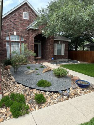 Landscaping Enhancement  using Texas Black Gravel