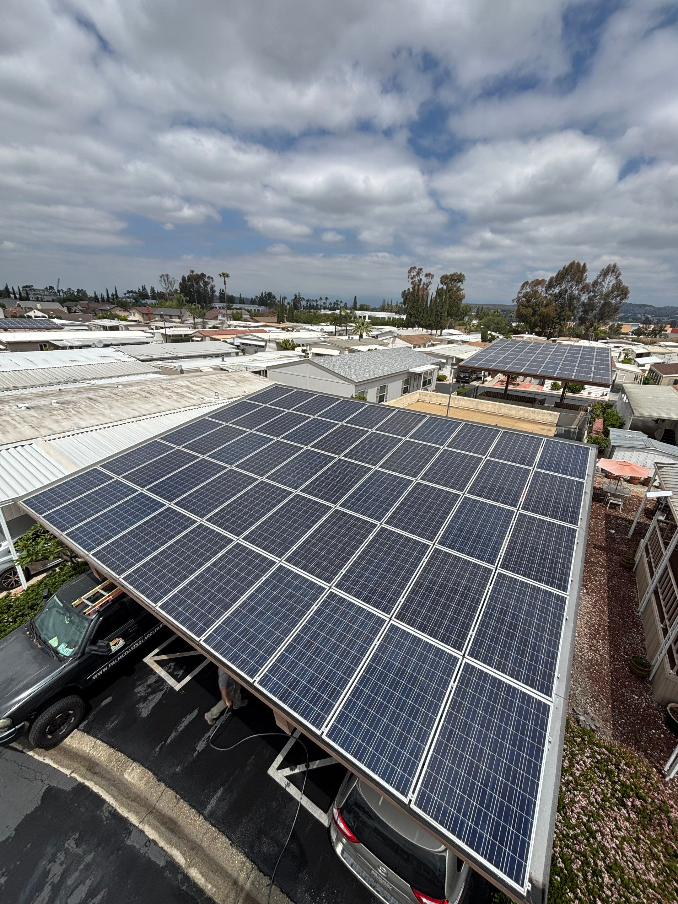 Commercial Solar Cleaning in Rowland Heights for Mobile Home Park by Palm Coast Solar Cleaning