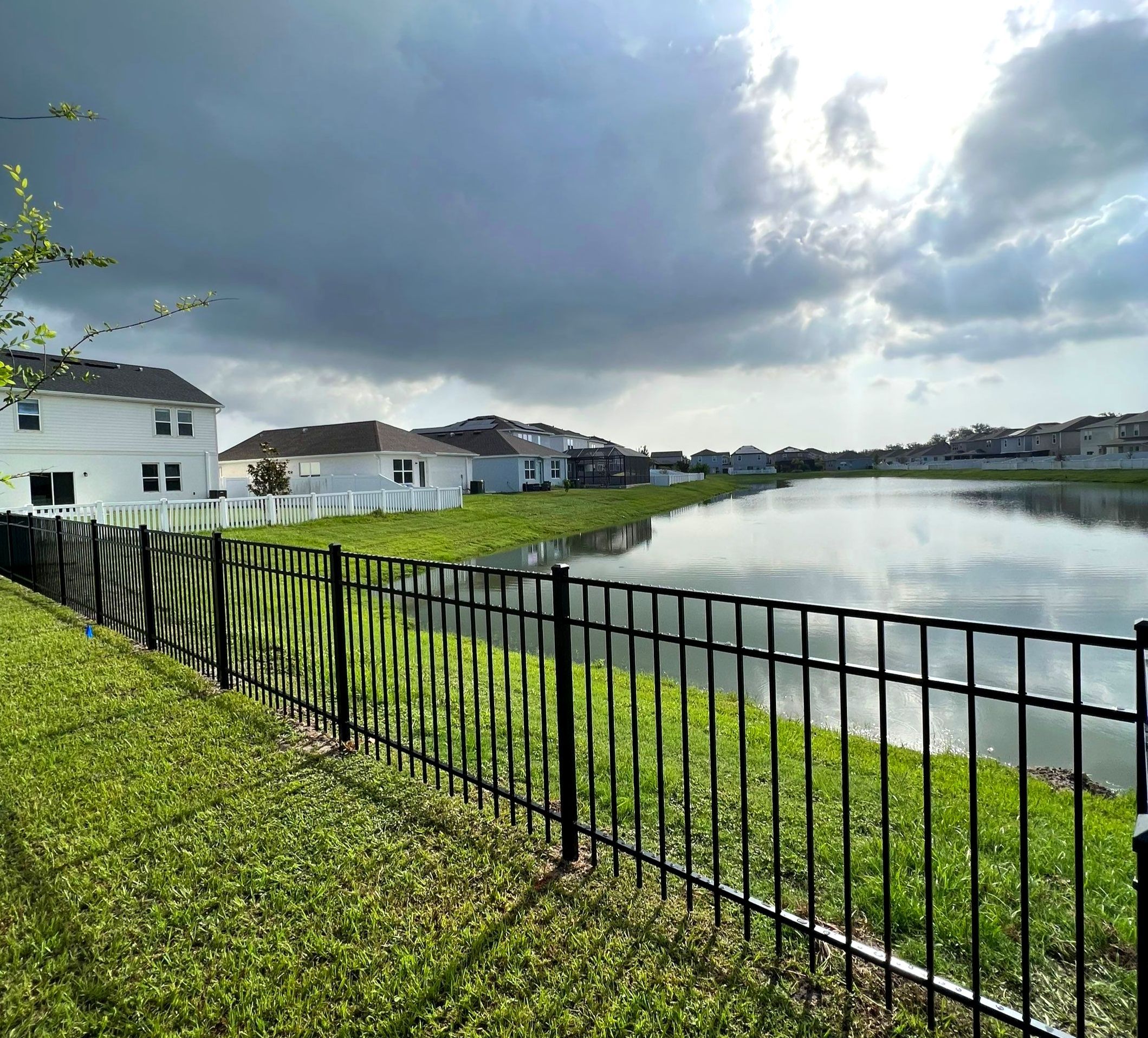 3-Rail  using Black 3 Rail Aluminum Fence by Asap fence and gates, LLC