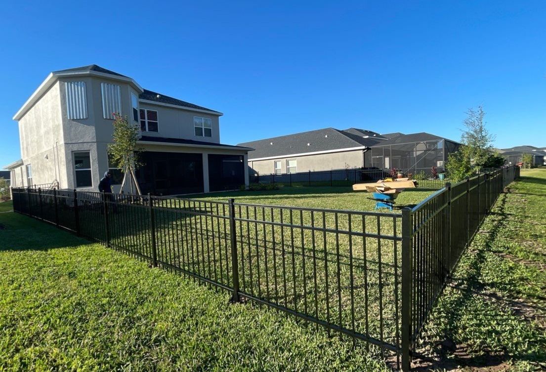Aluminum Fence Installation using Black 3 Rail Aluminum Fence by Asap fence and gates, LLC