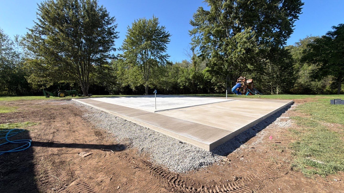 Pole Barn Floor w/ Broom Finished Apron by NG Masonry & Construction LLC