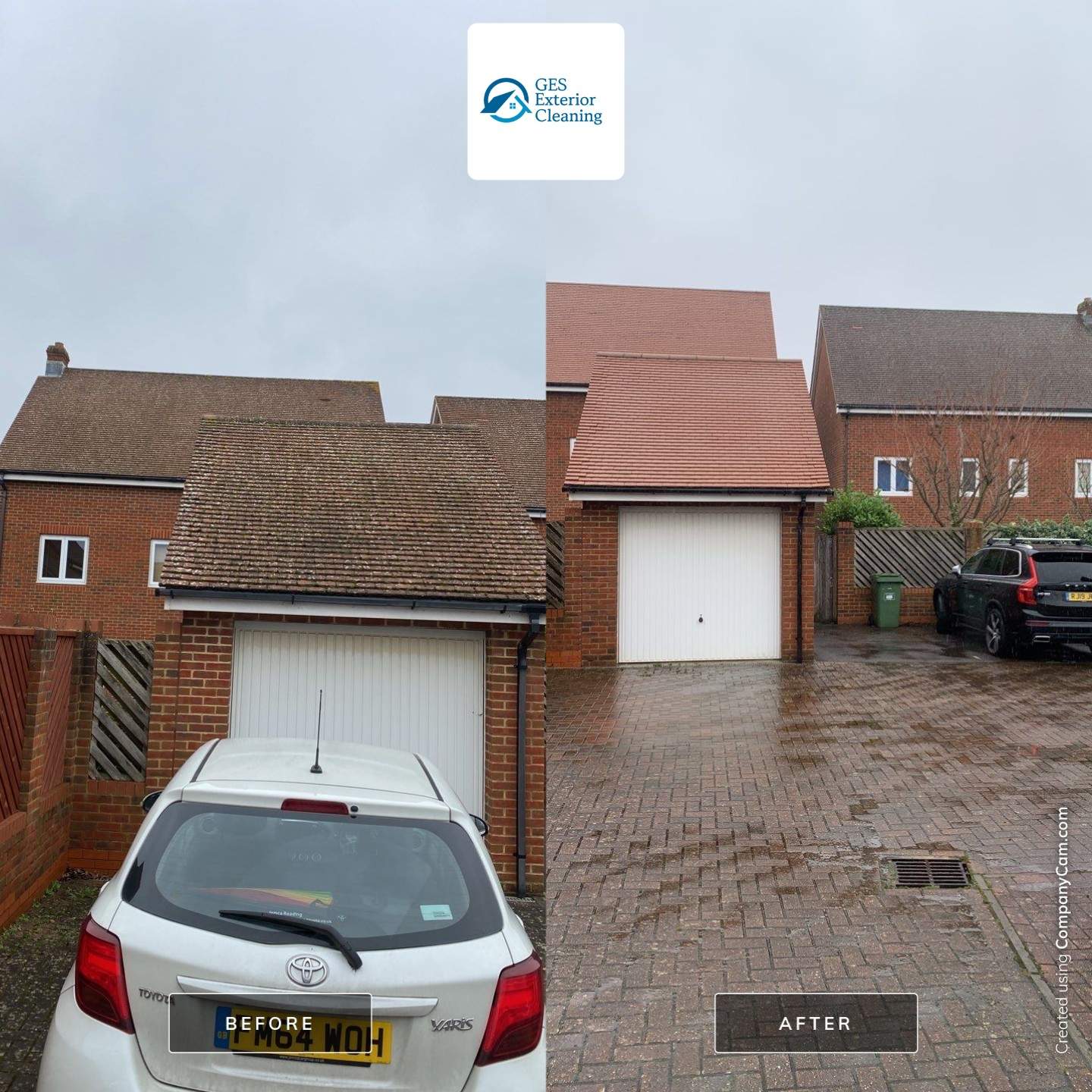 Roof Clean using Mosmatic FSC and Biocide by Ges Exterior Cleaning ltd