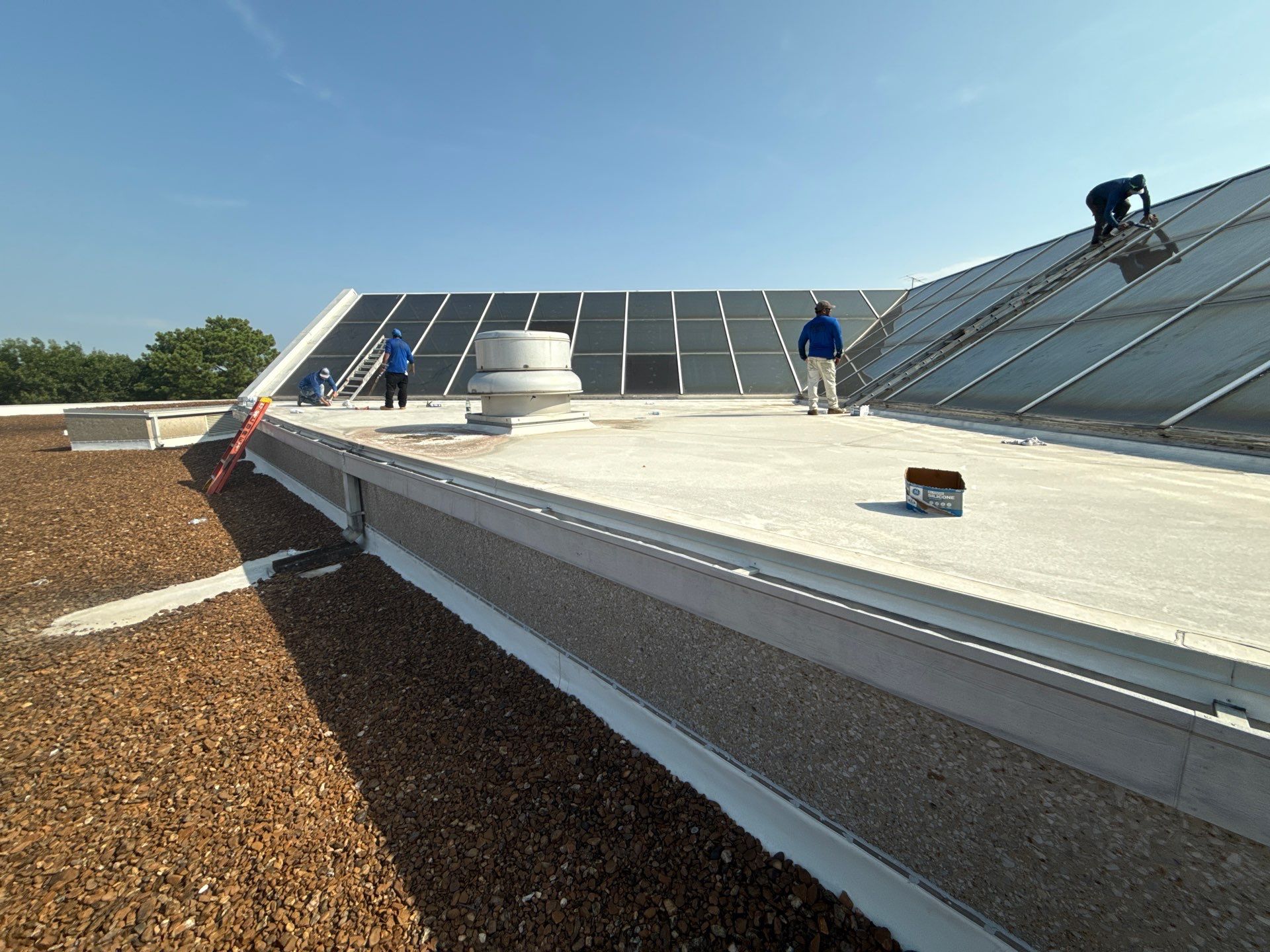 Commercial Roof Skylight Restoration and Sealing in Memphis by Revival Roofing Services