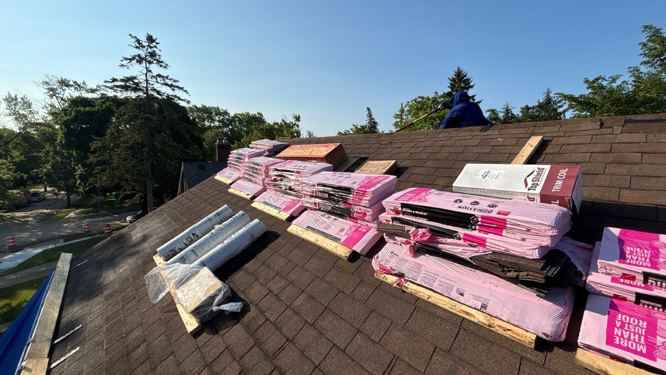 Roof Replacement using Owens Corning Desert Rose by 180 Contractors