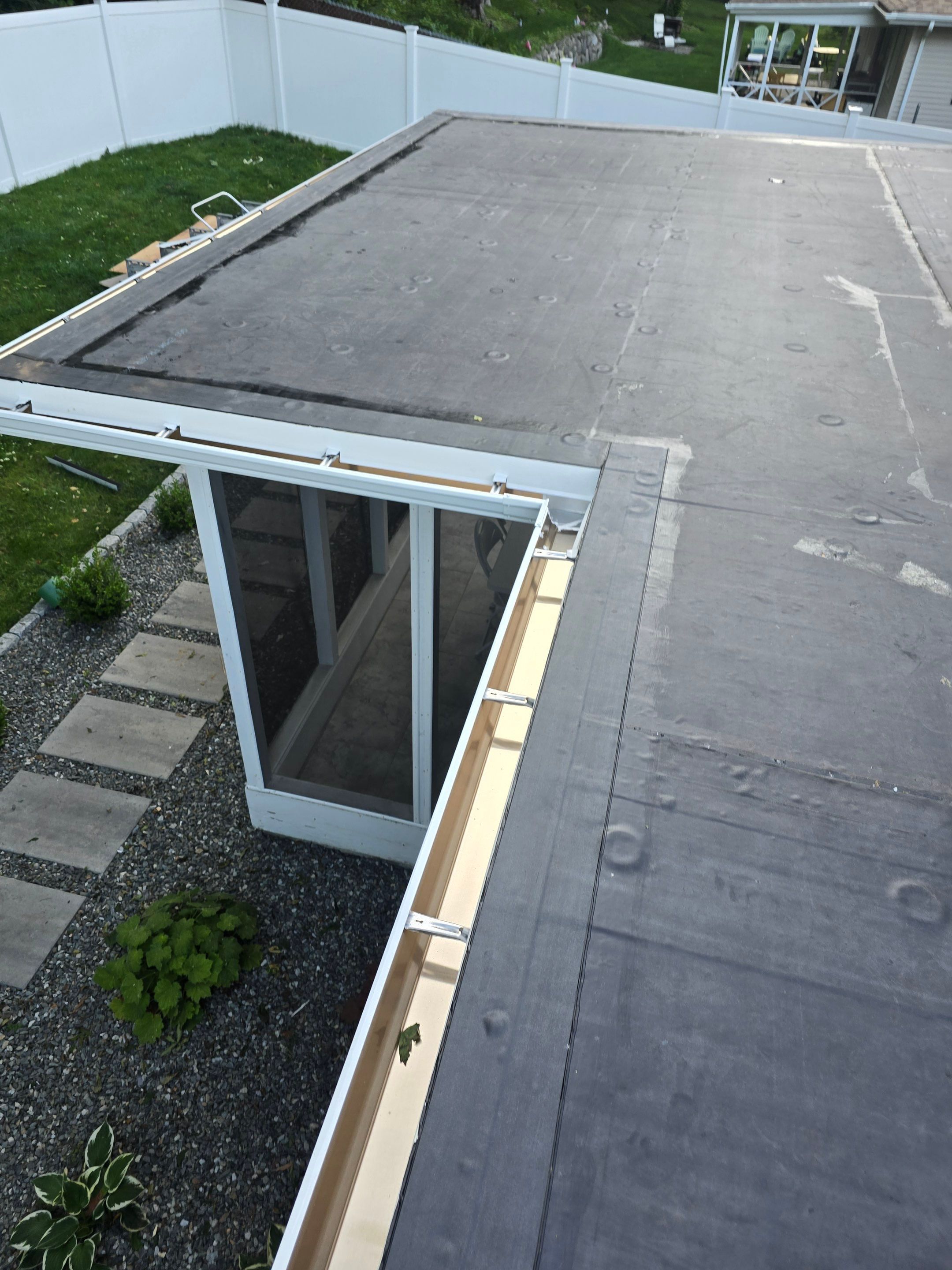 EPDM Flat Roof Installation + Seamless Gutter Upgrade by Mighty Dog Roofing of Greater Middlesex County