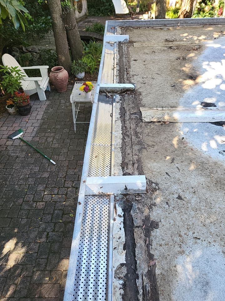 Seamless Gutter Installation using K-Style Seamless Gutters and LeafBlaster Pro Gutter Guards by Gutter Professors