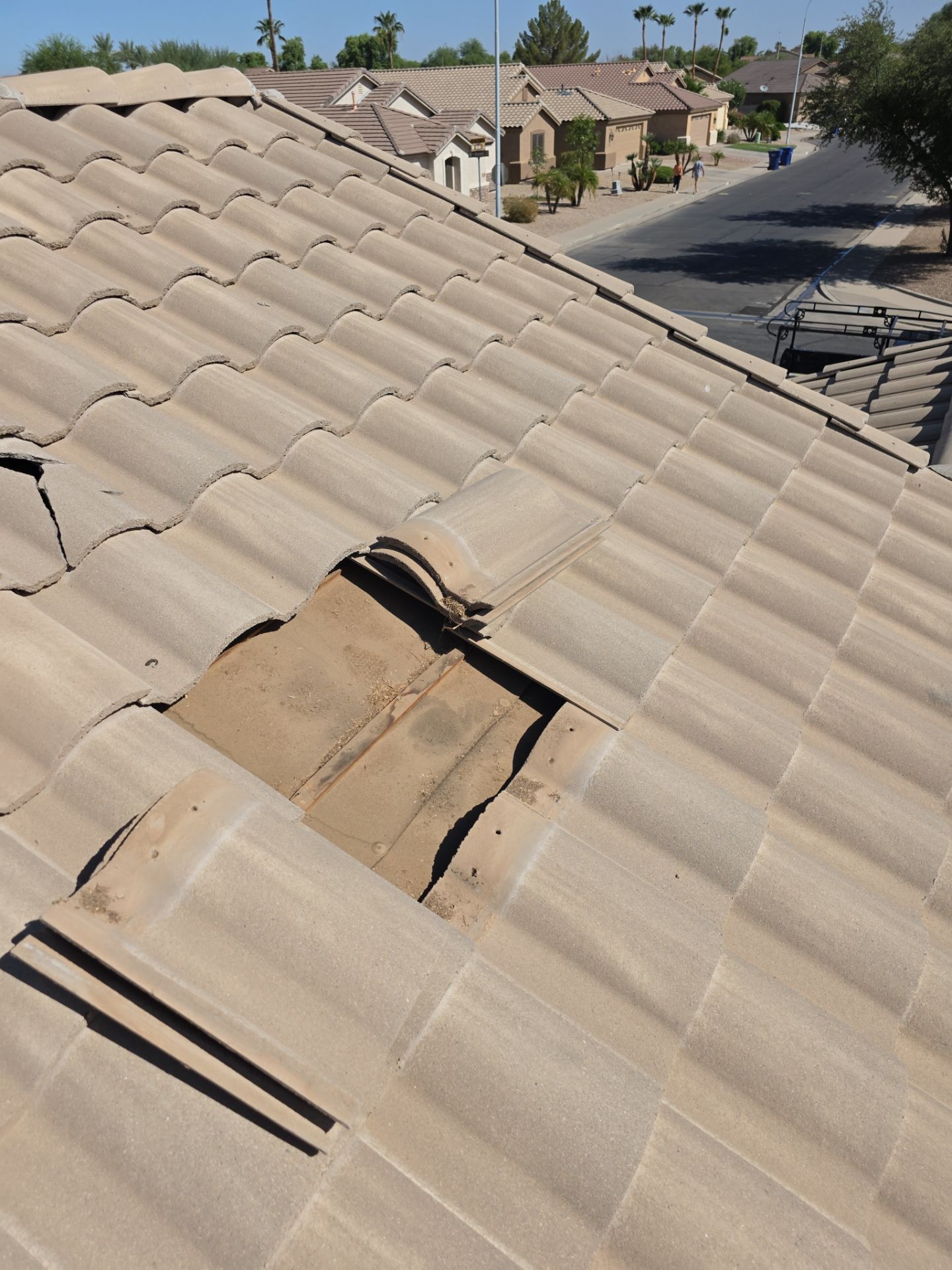 New tile reset for this beautiful home in Chandler by Weather-Tite Roofing